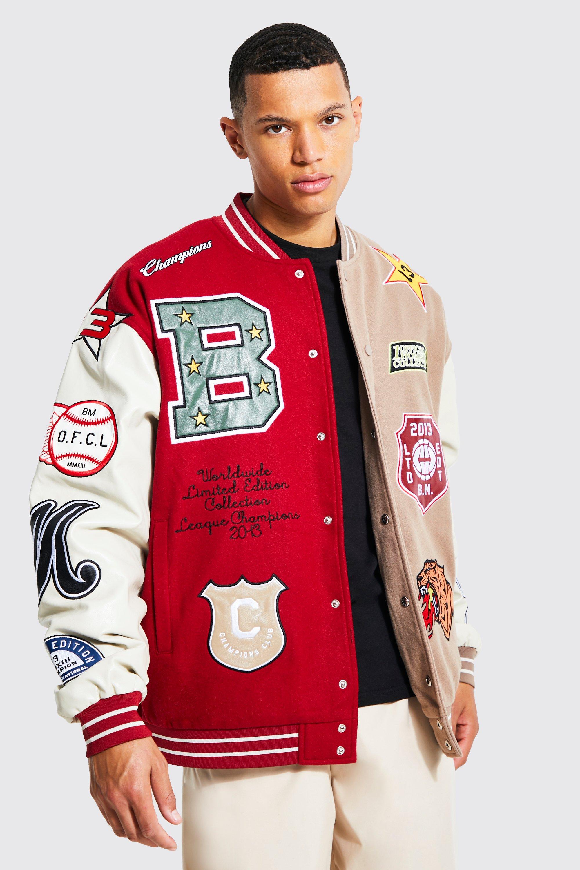 Bm Varsity Jacket | boohooMAN USA