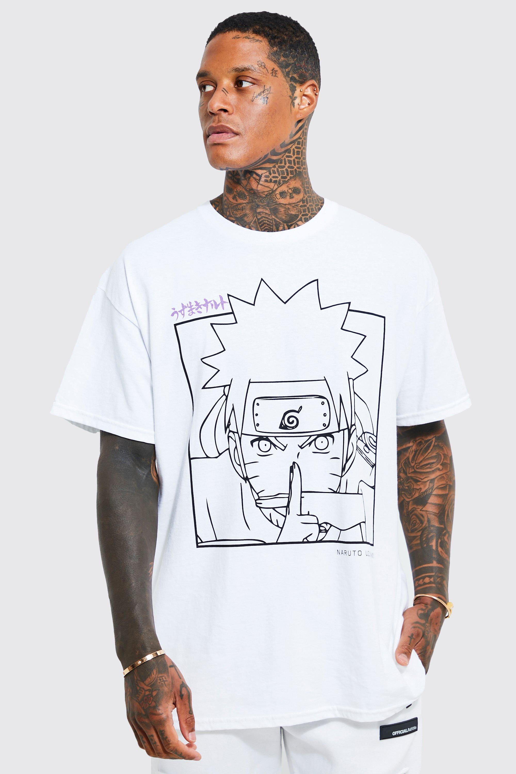 T-shirt oversize à imprimé Naruto | boohooMAN FR