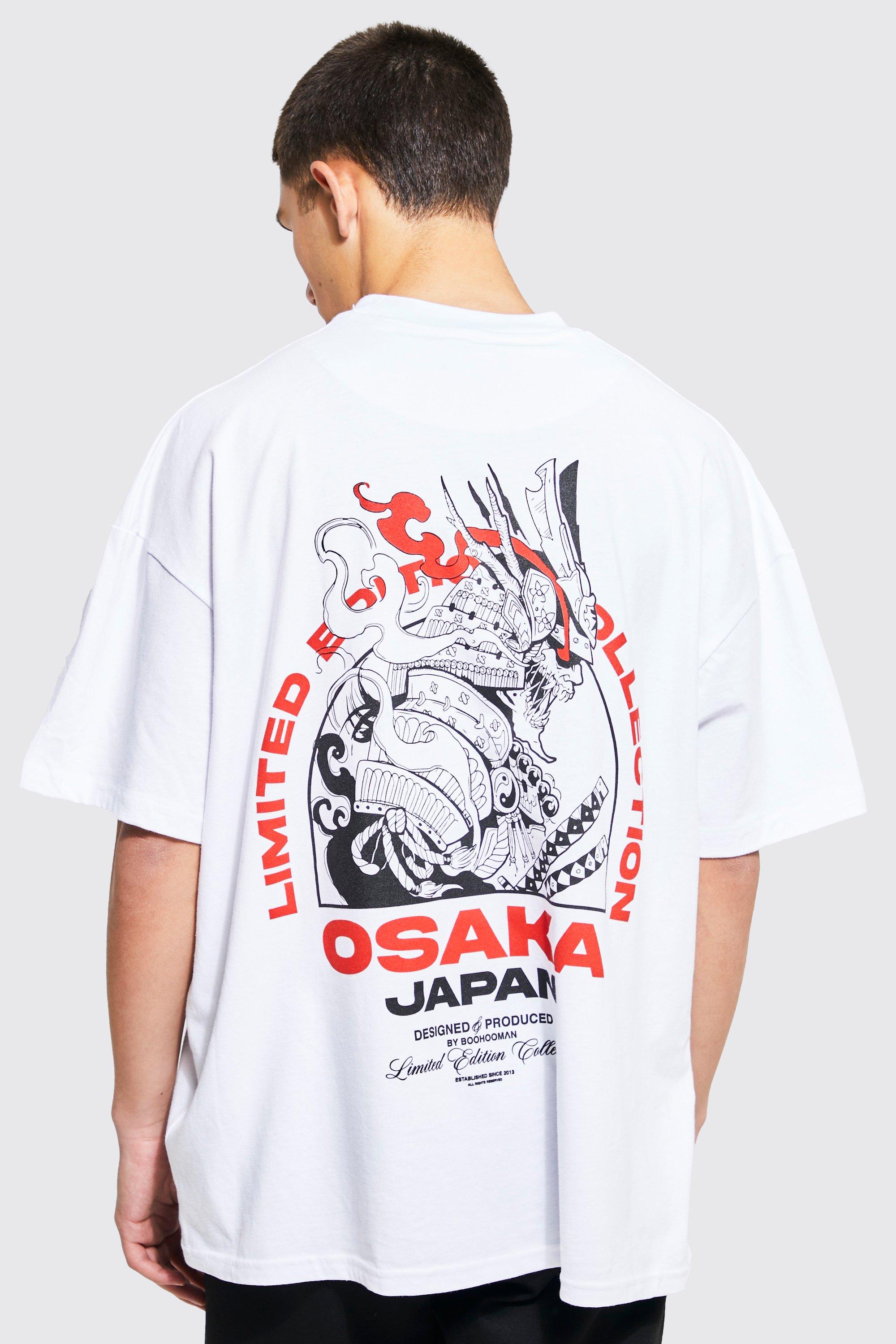 Oversized Extended Neck Samurai T-shirt | boohooMAN UK