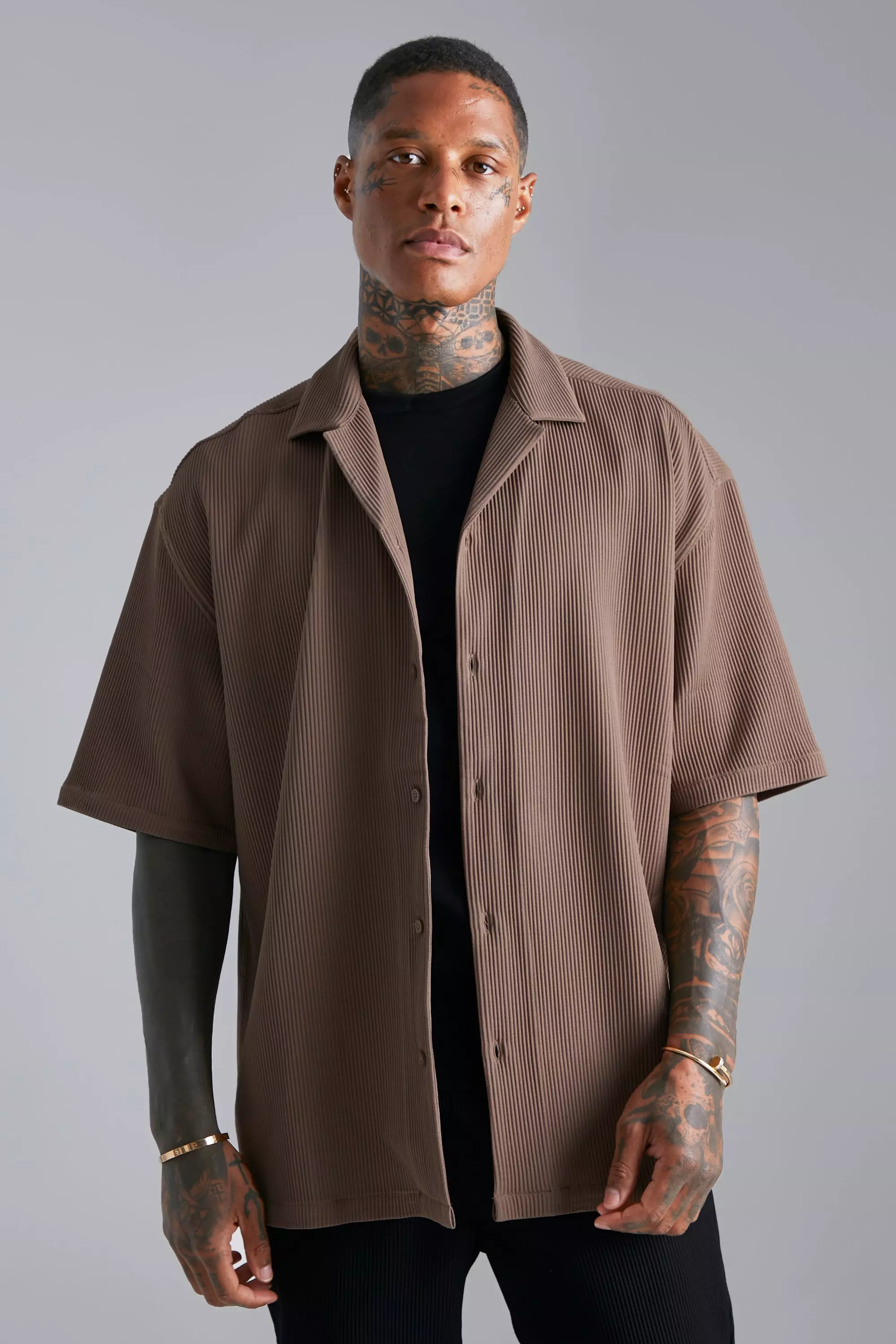 Chemise manche courte oversize shops homme