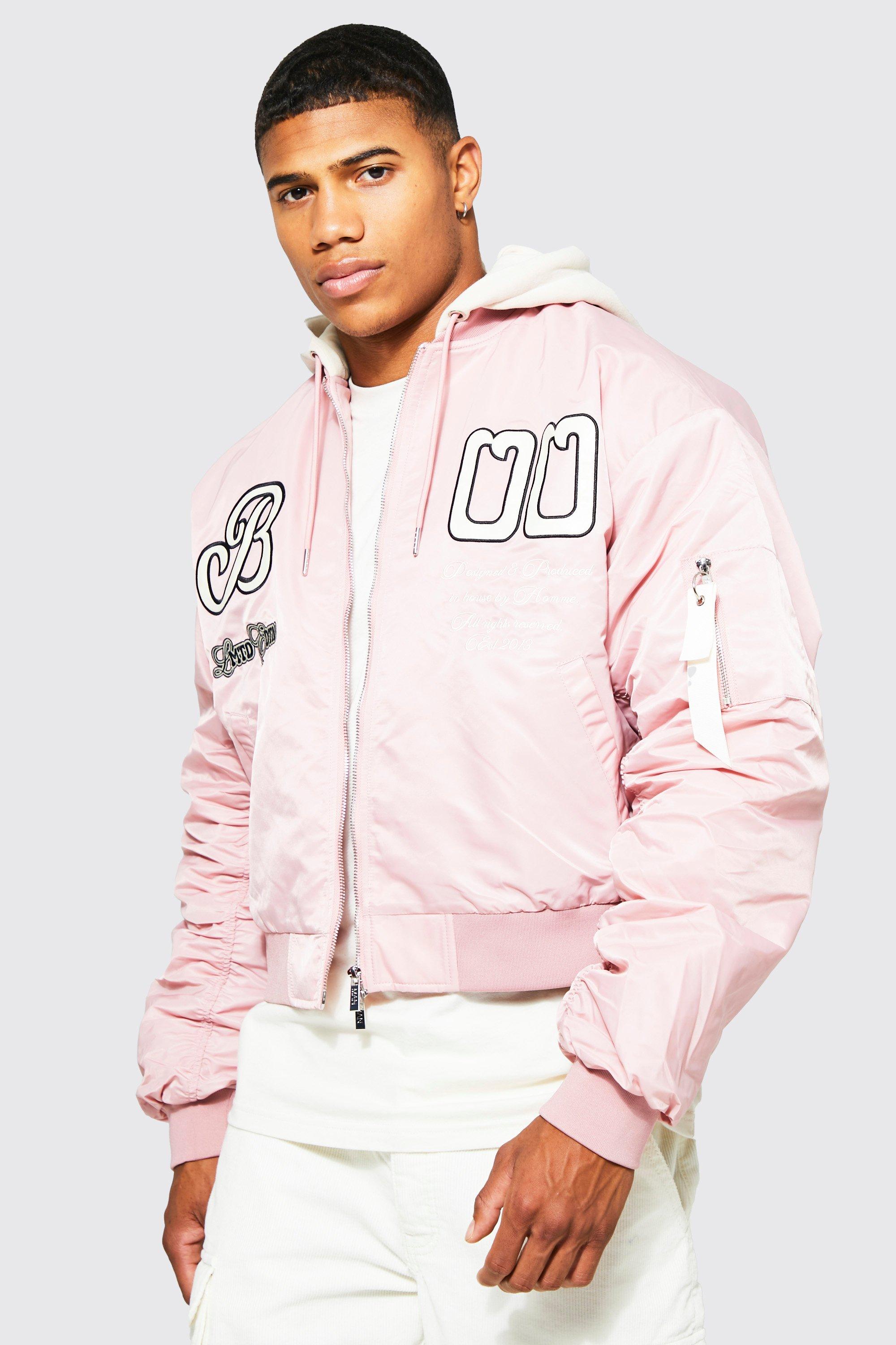 boohooMAN Men's Boxy Varsity Jacket