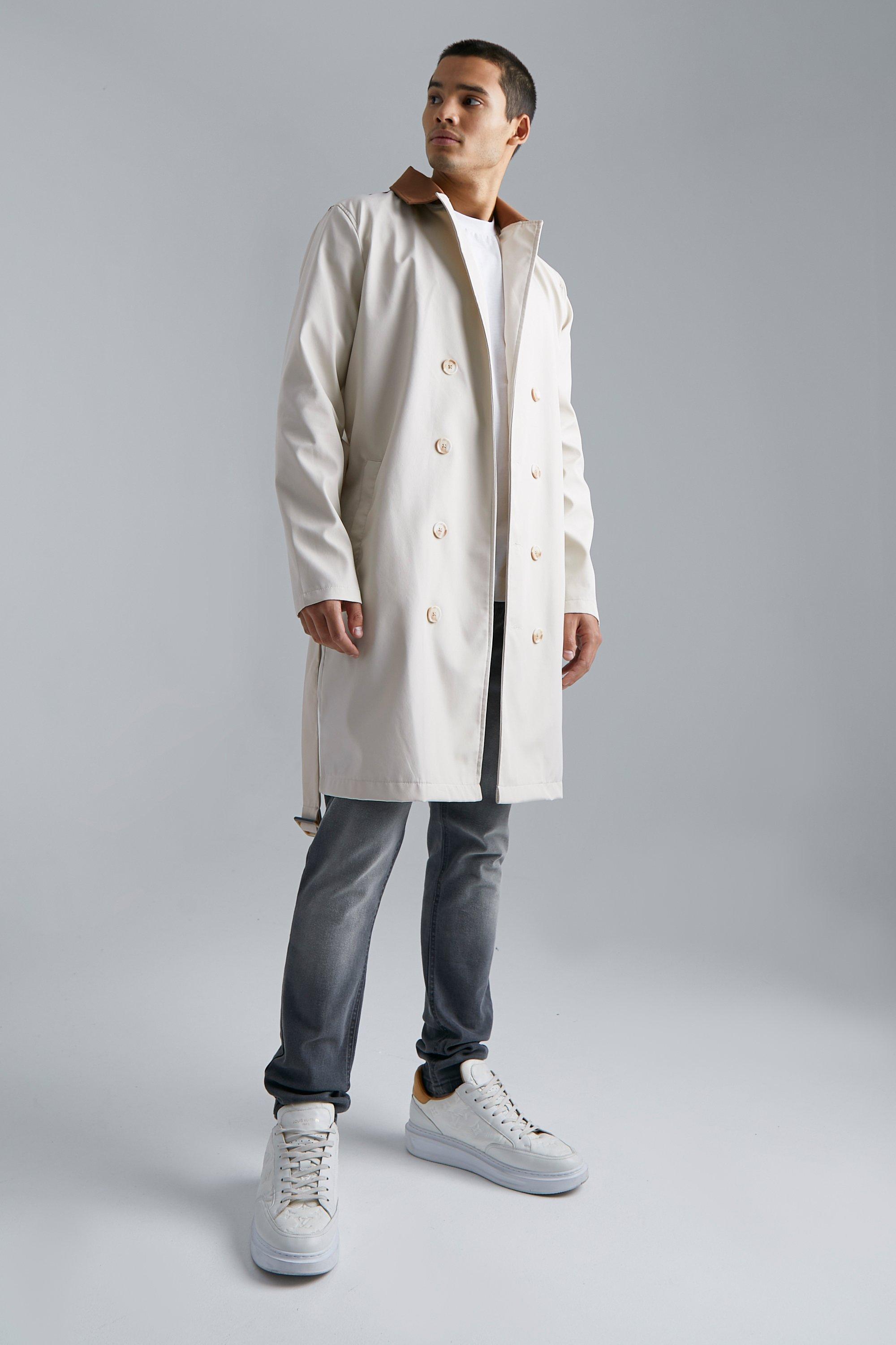 Boohooman on sale trench coat