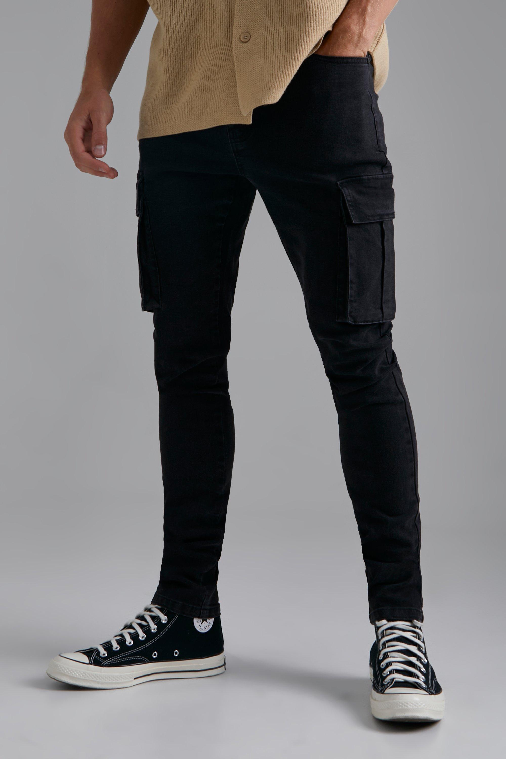 Coated denim black joggers Slim fit, Djab, Shop Men's Skinny & Super  Skinny Jeans Online