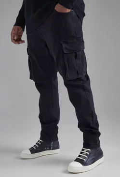 Black Plus Stretch Skinny Fit Cargo Jean