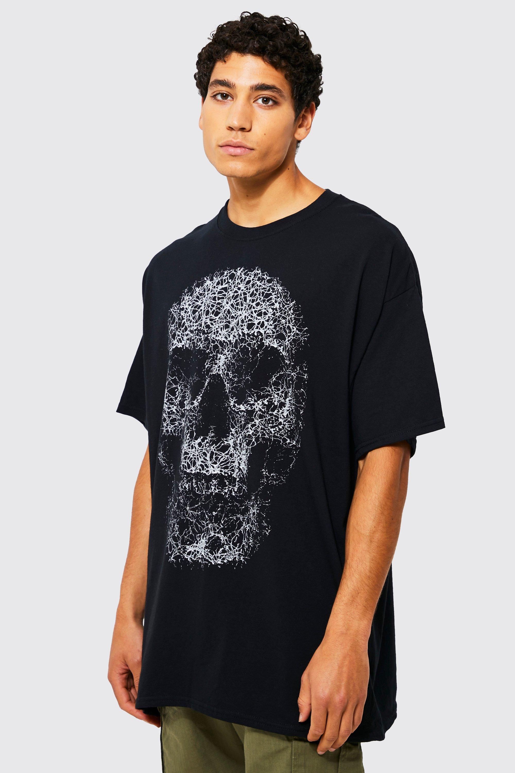 Montgomery Kalmerend welvaart Oversized Detiled Skull Graphic T-shirt | boohooMAN USA