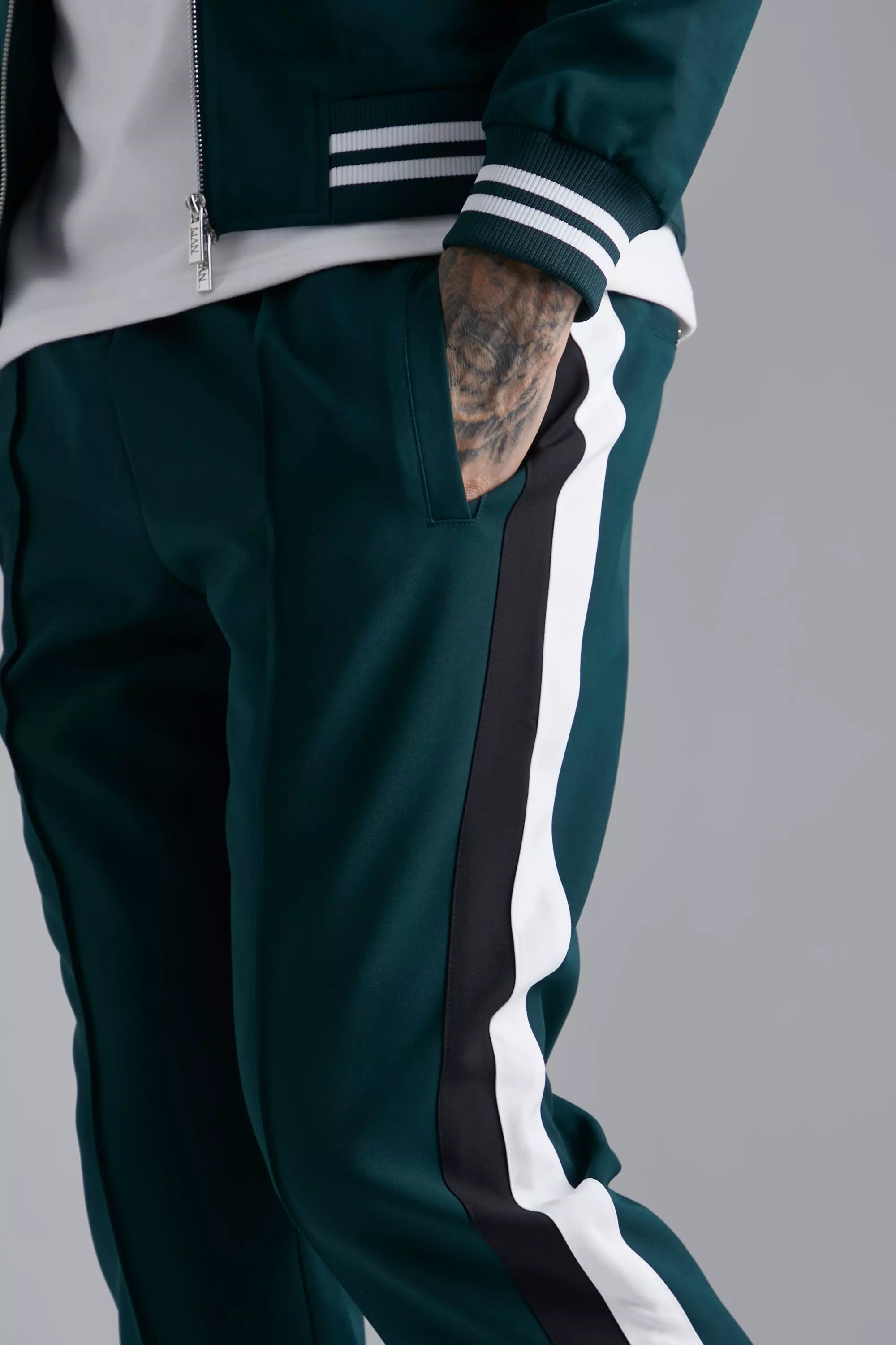 Pantaloni Sartoriali Stile Varsity, Green immagine alternativa