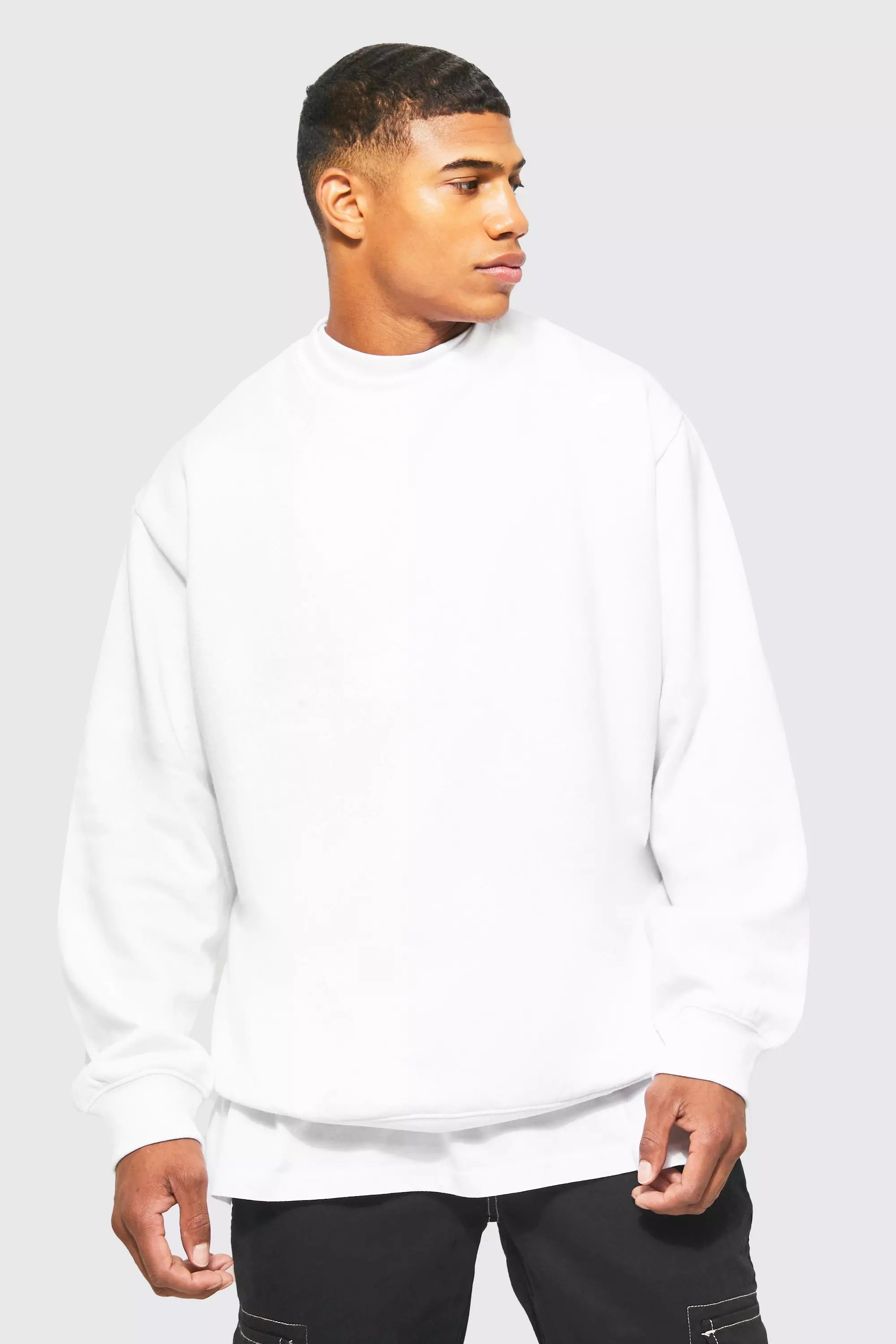 Boohooman oversized sweatshirt hotsell