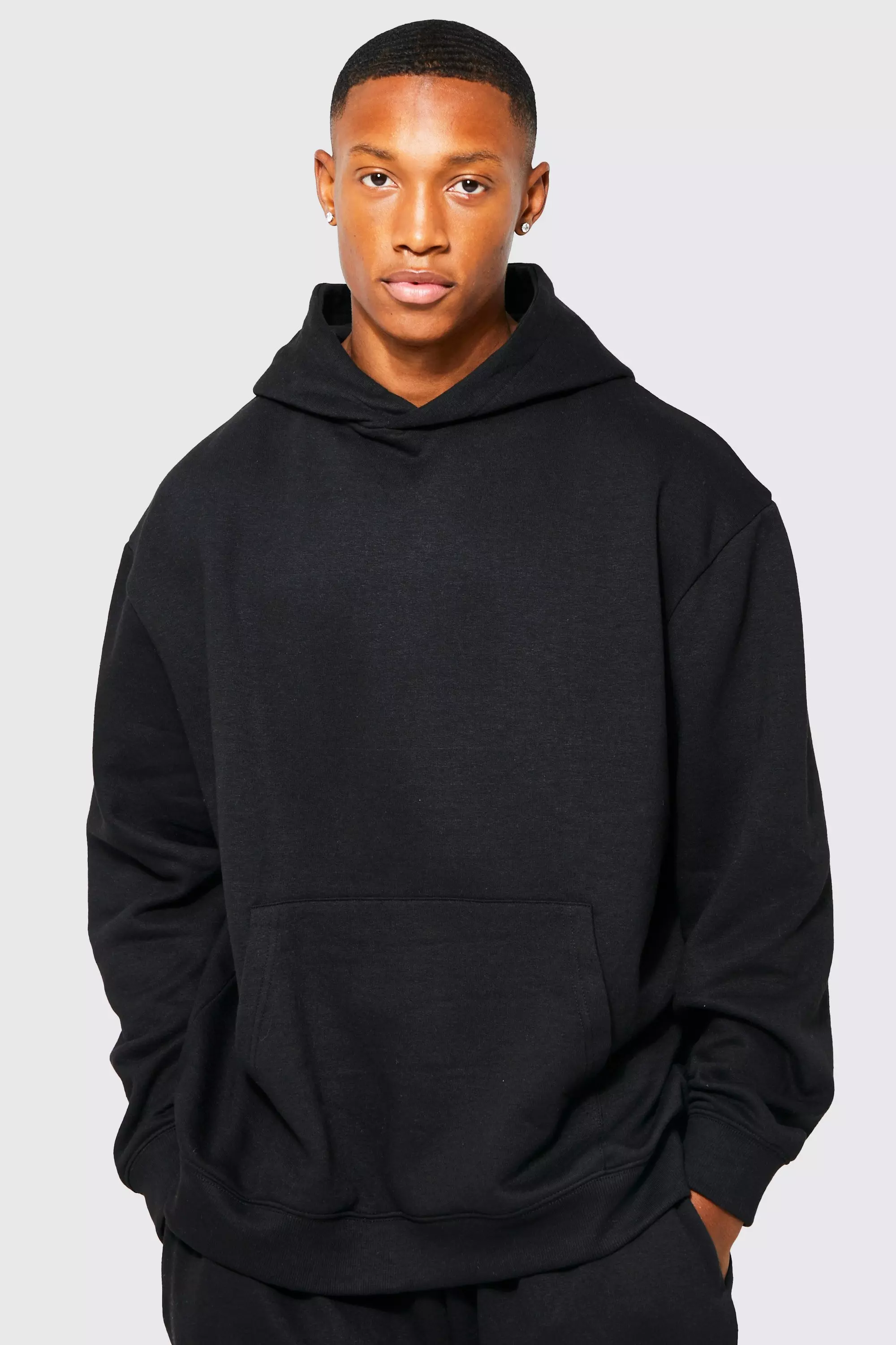 Oversized black hoodie mens best sale