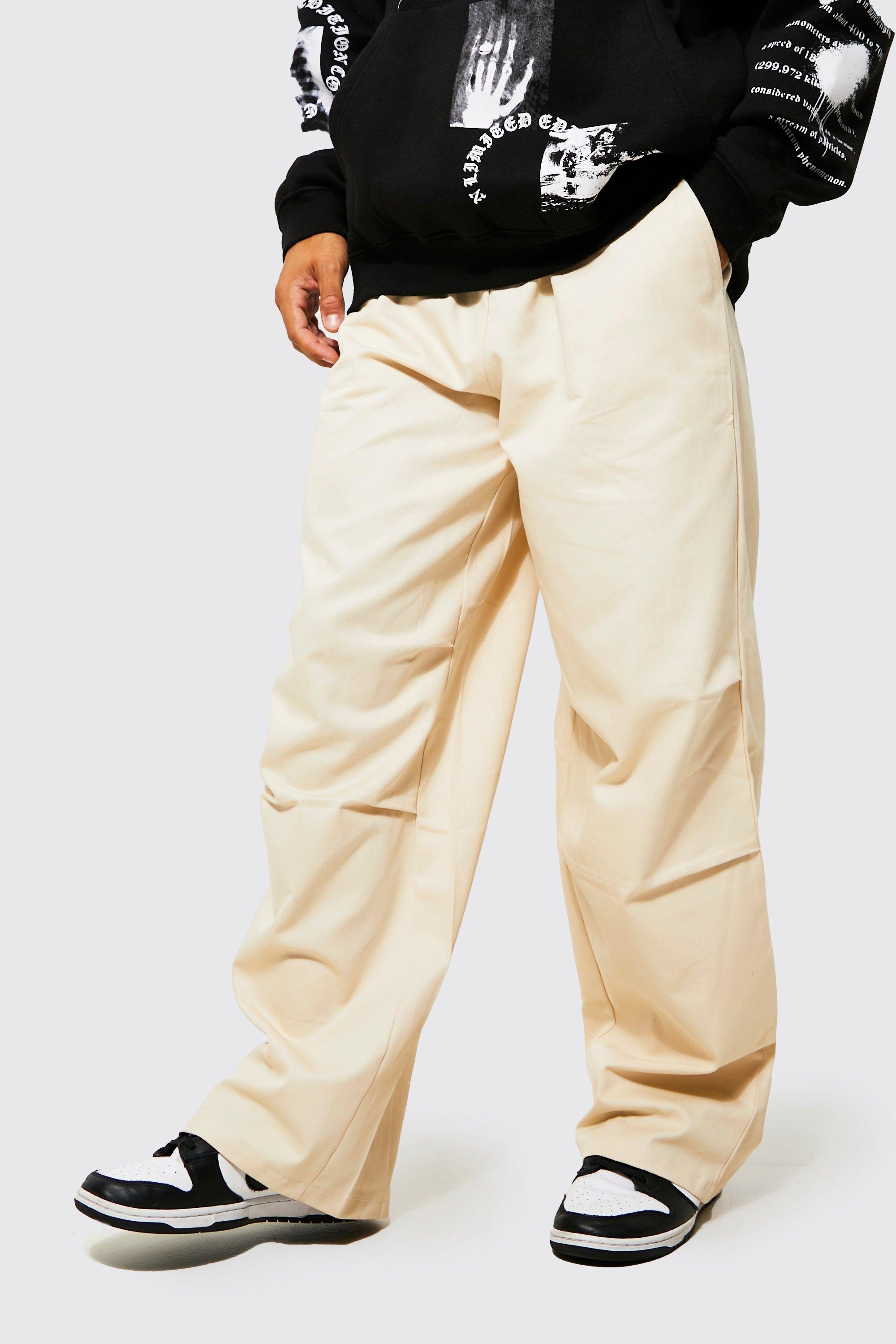 Elastic Waist Extreme Wide Fit Cargo Pants | boohooMAN USA