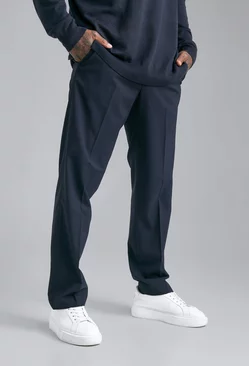 Navy Regular Fit Tailored Pants