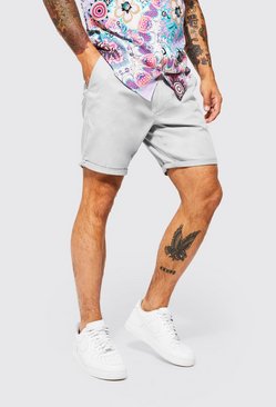 BoohooMAN Denim Recycled Man Signature Runner Swim Trunks in White for Men Mens Clothing Shorts Formal shorts and chino shorts 