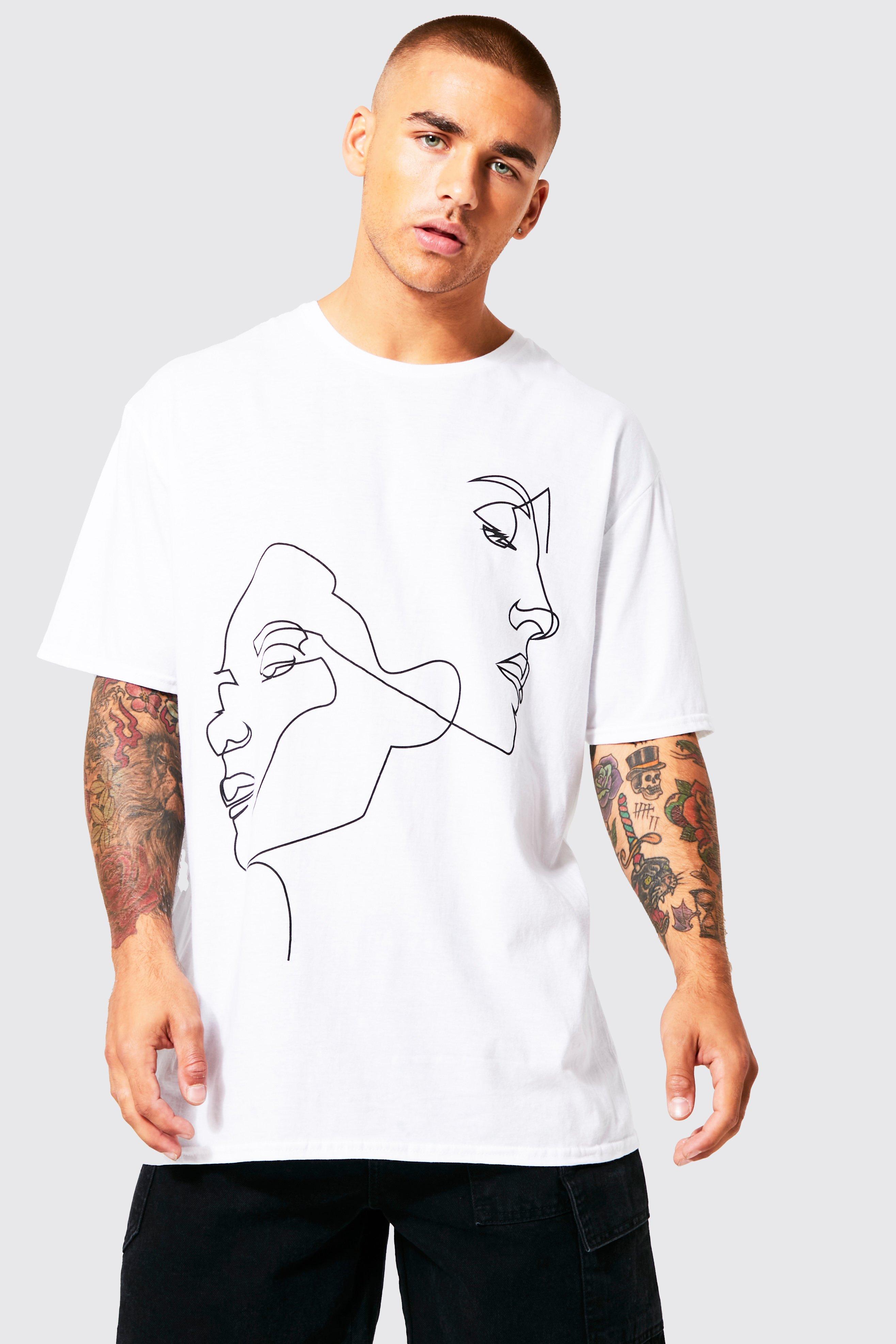 【boohoo】Worldwide グラフィック プリント Tシャツ bmm98477_white_xl?w=537&qlt=