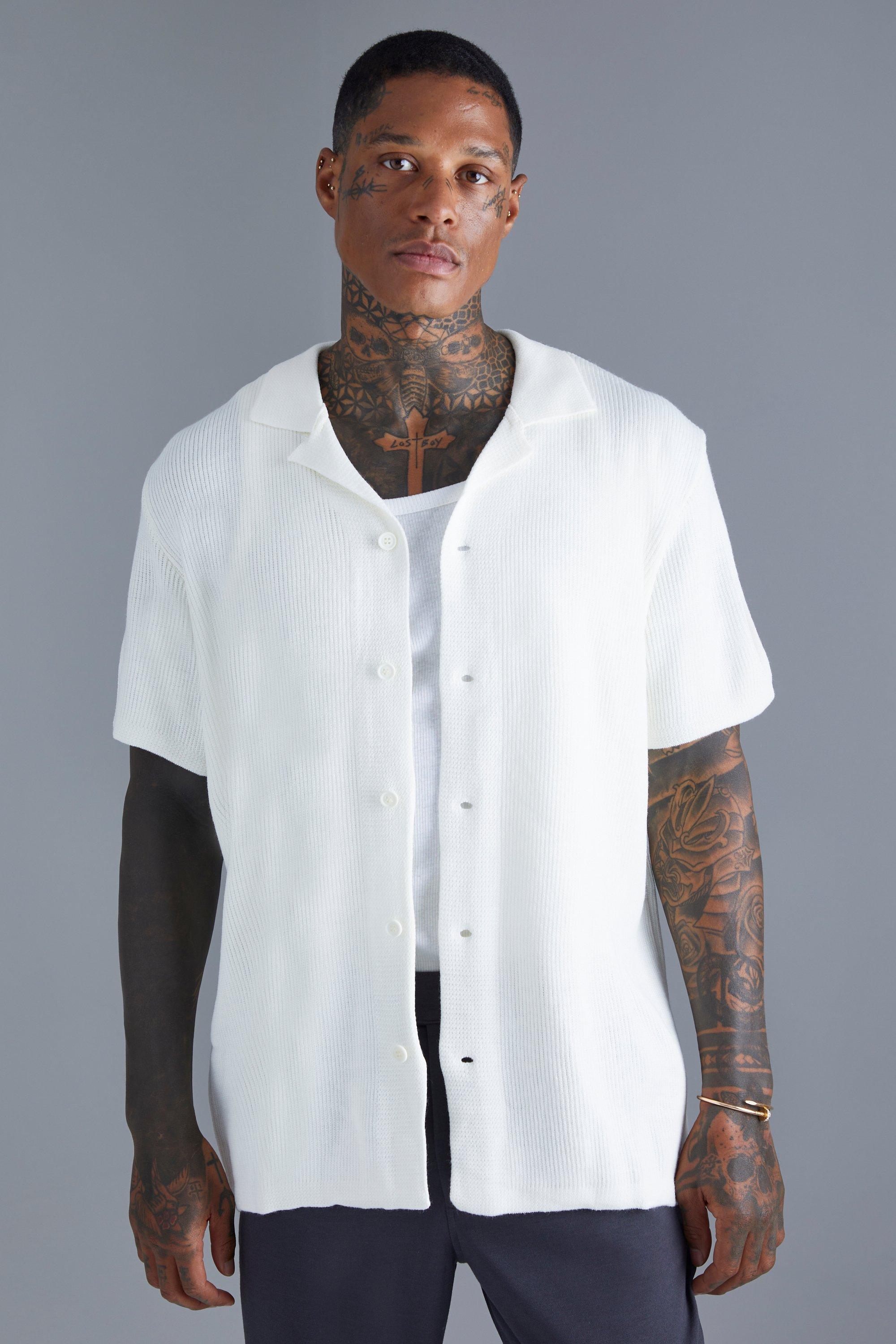 Men's Revere Collar Shirts | boohooMAN USA