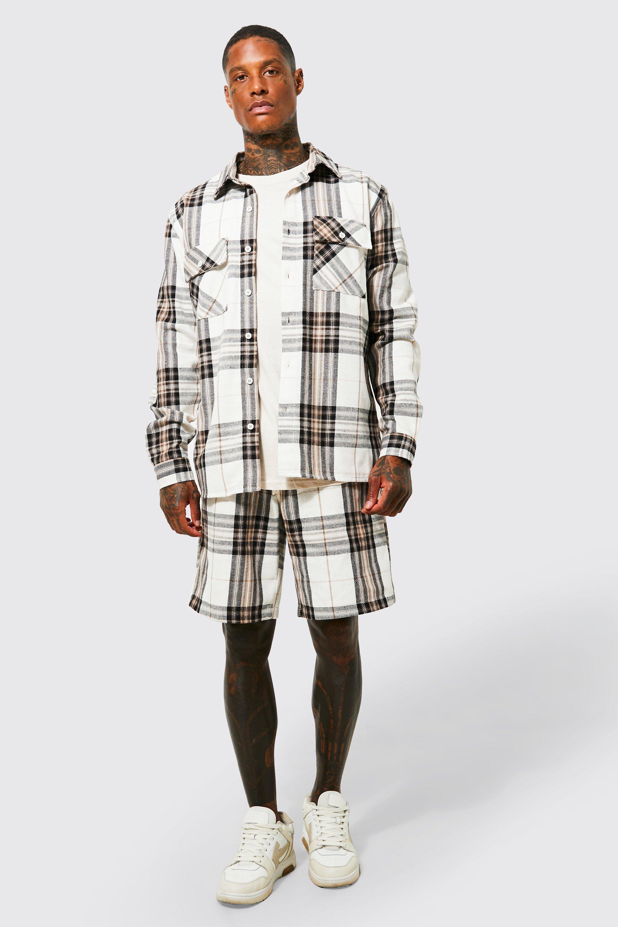 Sun Bleached Check Shirt in Pink/Light Grey – SVRN