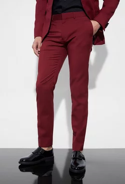 Skinny Suit Trouser burgundy