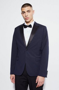 Skinny Tuxedo Single Breasted Suit Jacket | Boohooman