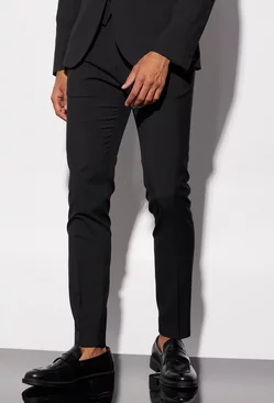 Skinny Tuxedo Suit Pants Black
