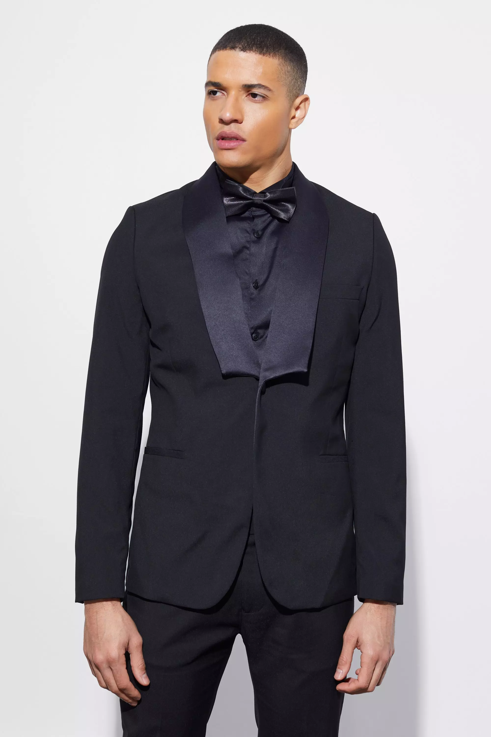Black Skinny Tuxedo Suit Trouser alternative image