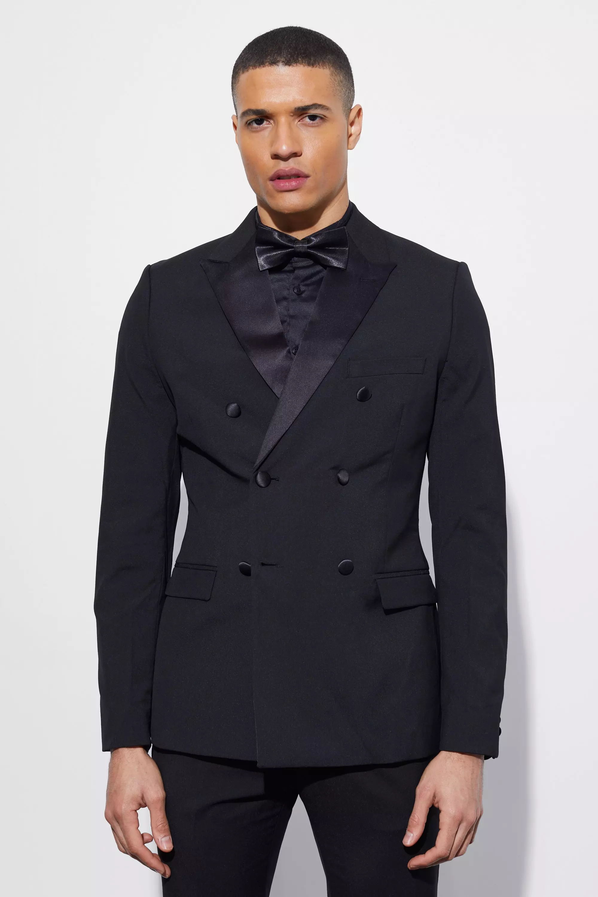 Black Skinny Tuxedo Suit Trouser alternative image