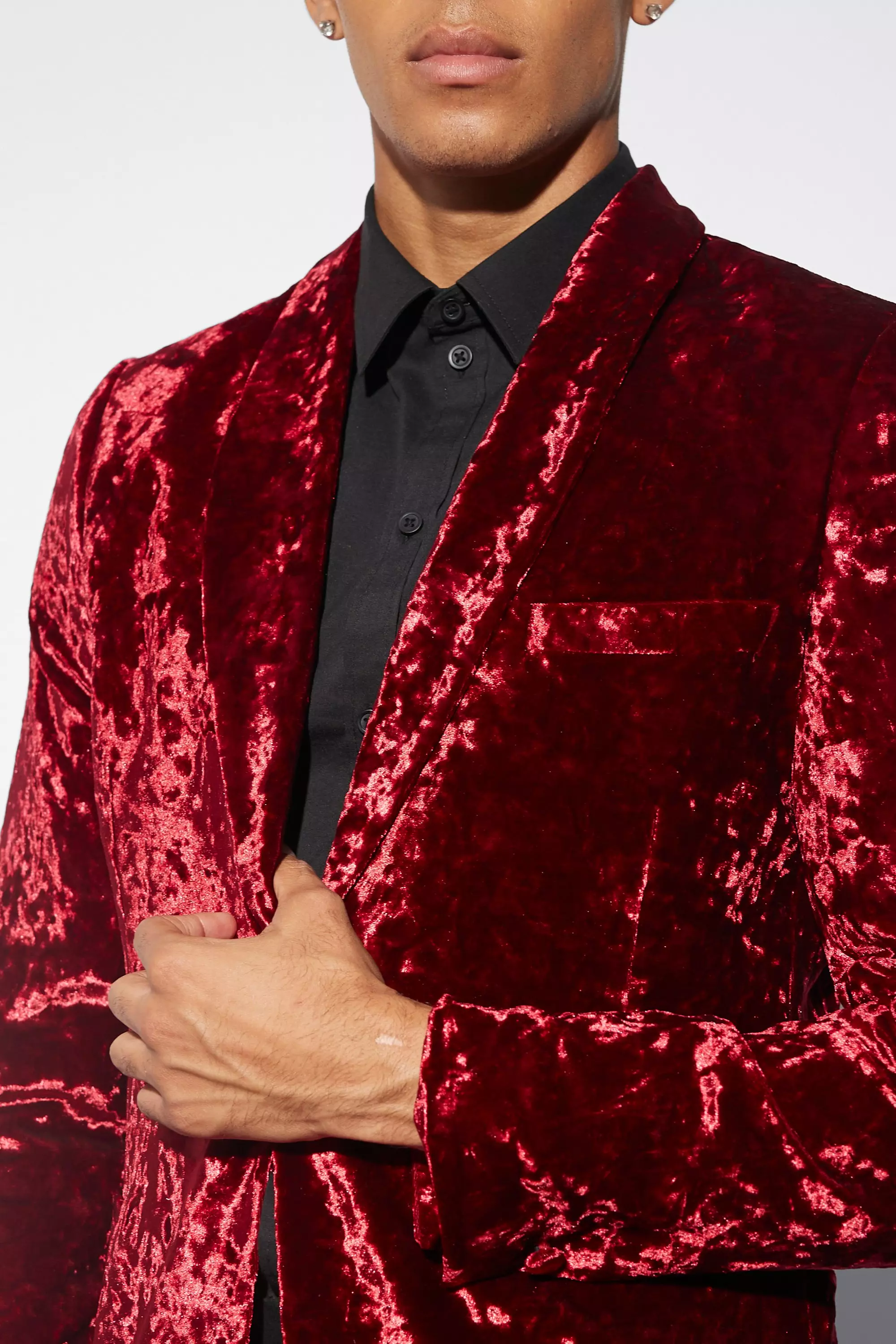 Crushed velvet suit hotsell