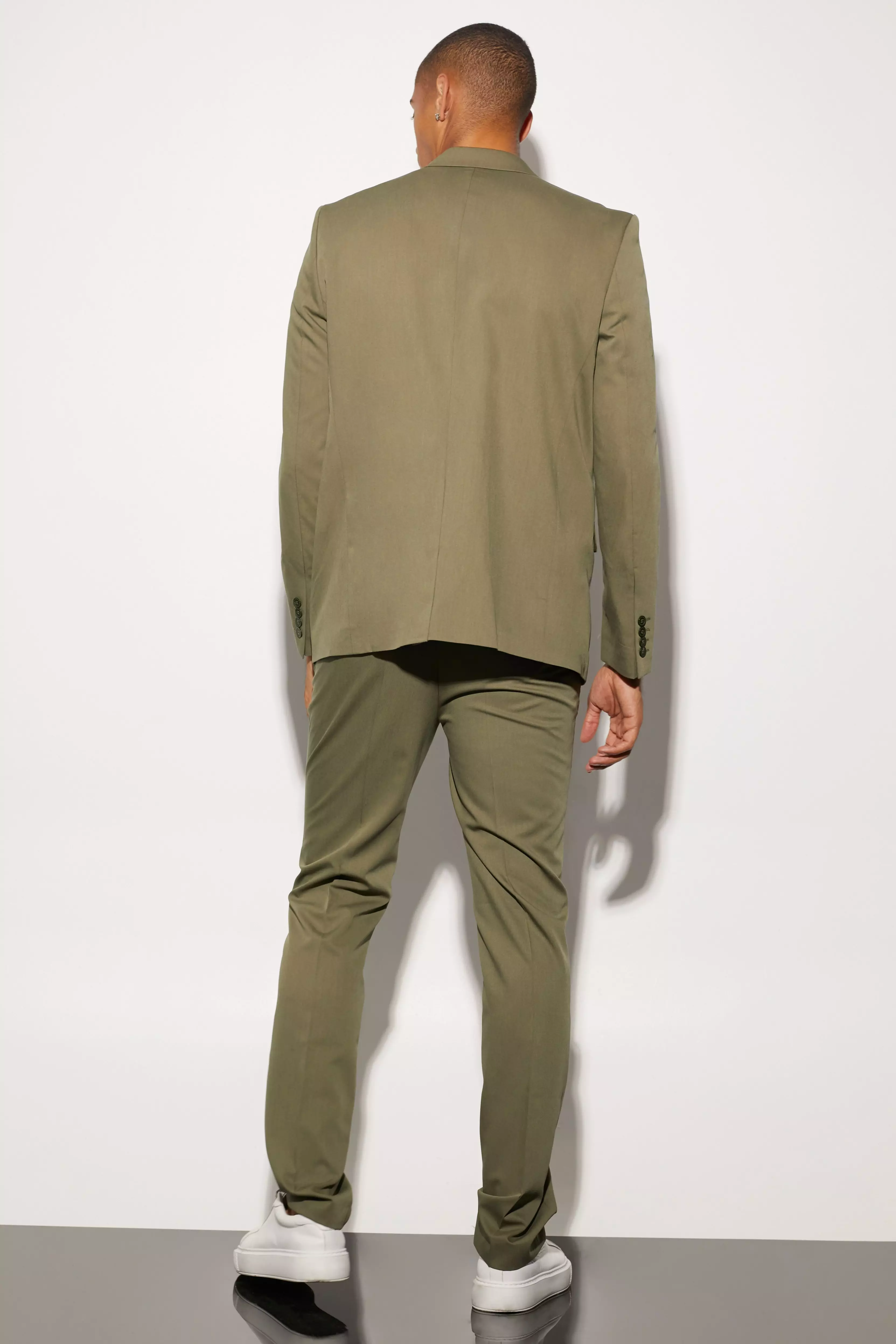 Giacca Completo A Monopetto Squadrata Oversize, Olive immagine alternativa
