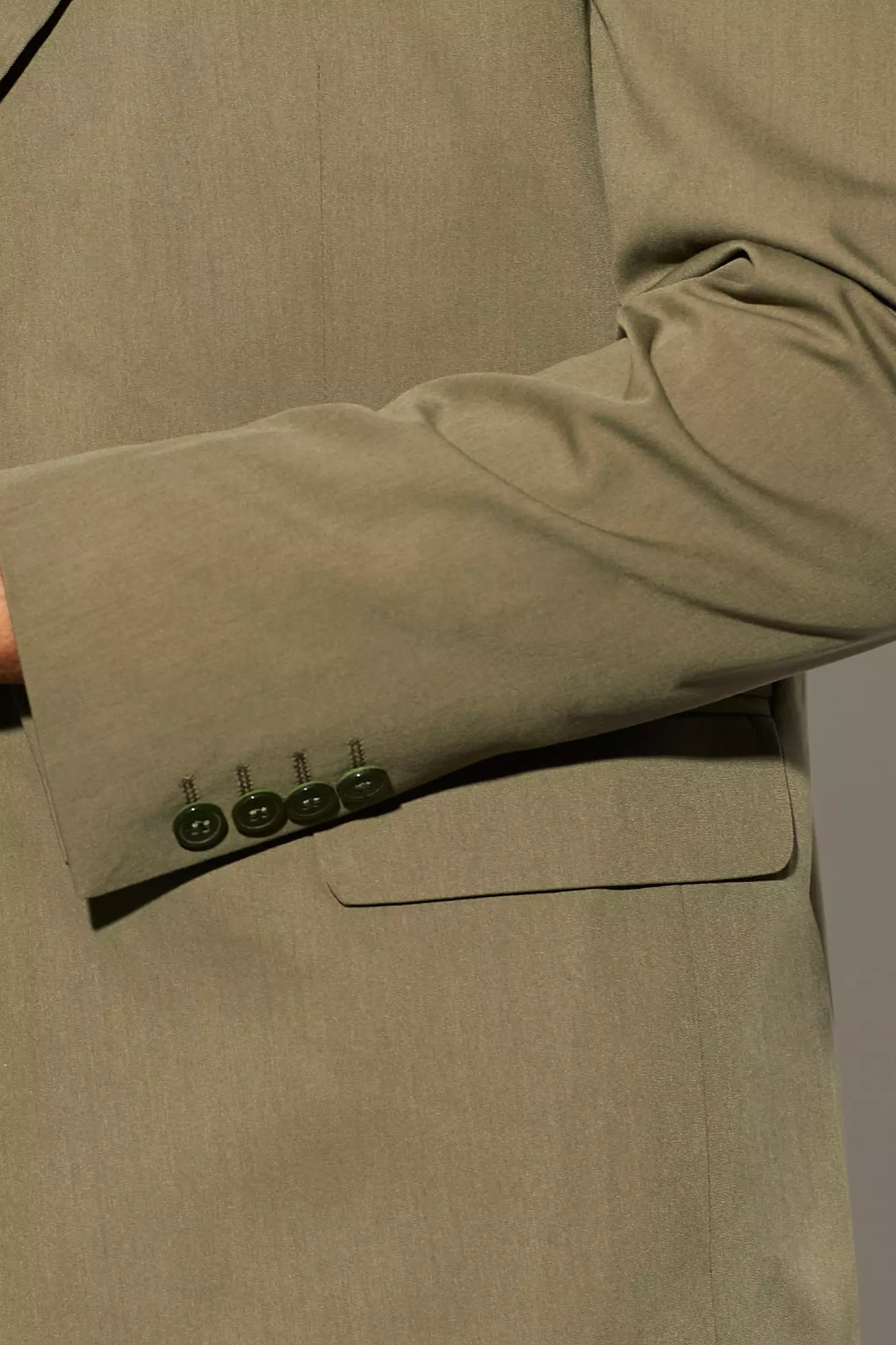 Giacca Completo A Monopetto Squadrata Oversize, Olive immagine alternativa