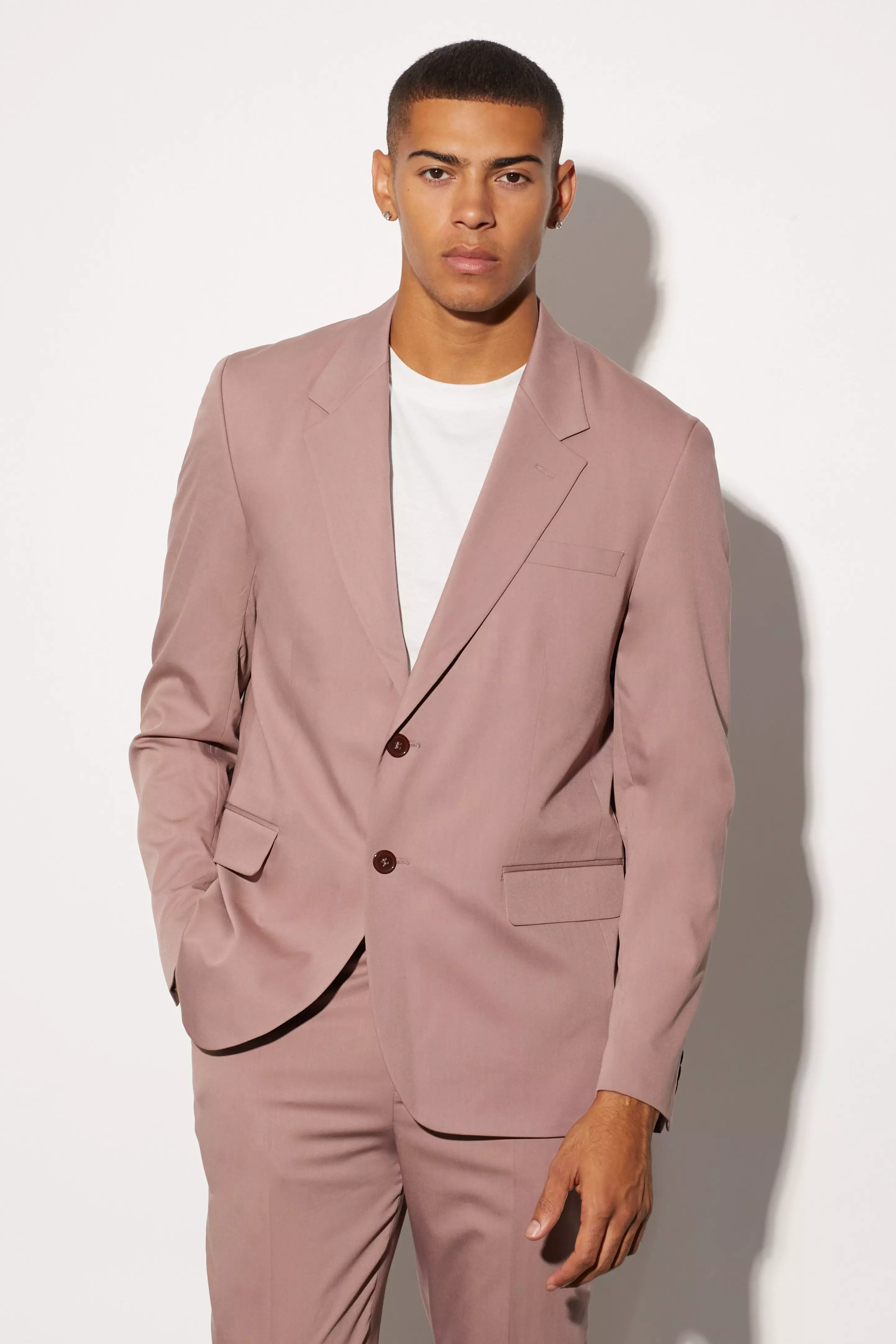 Giacca Completo A Monopetto Squadrata Oversize, Mauve immagine alternativa