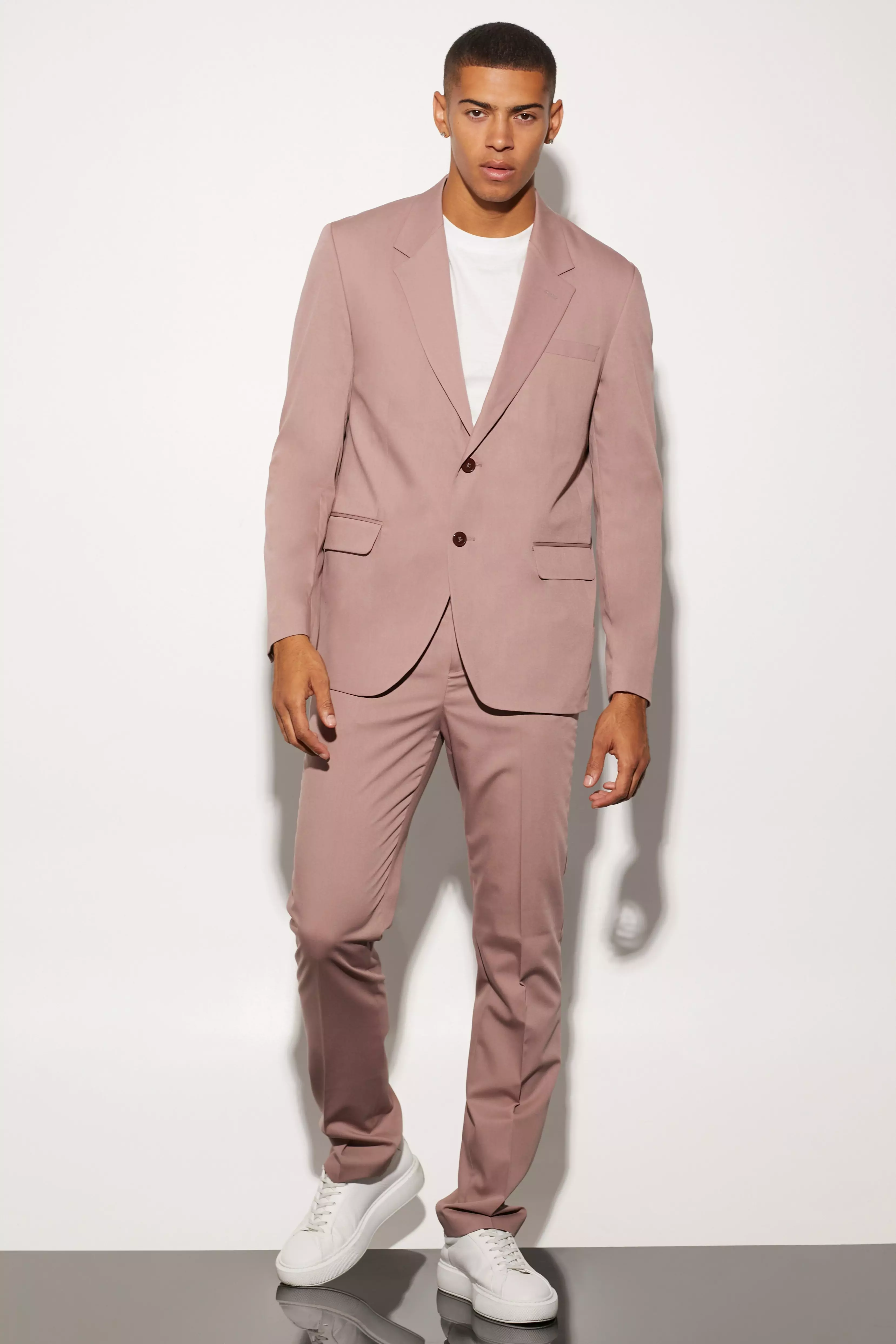 Giacca Completo A Monopetto Squadrata Oversize, Mauve immagine alternativa