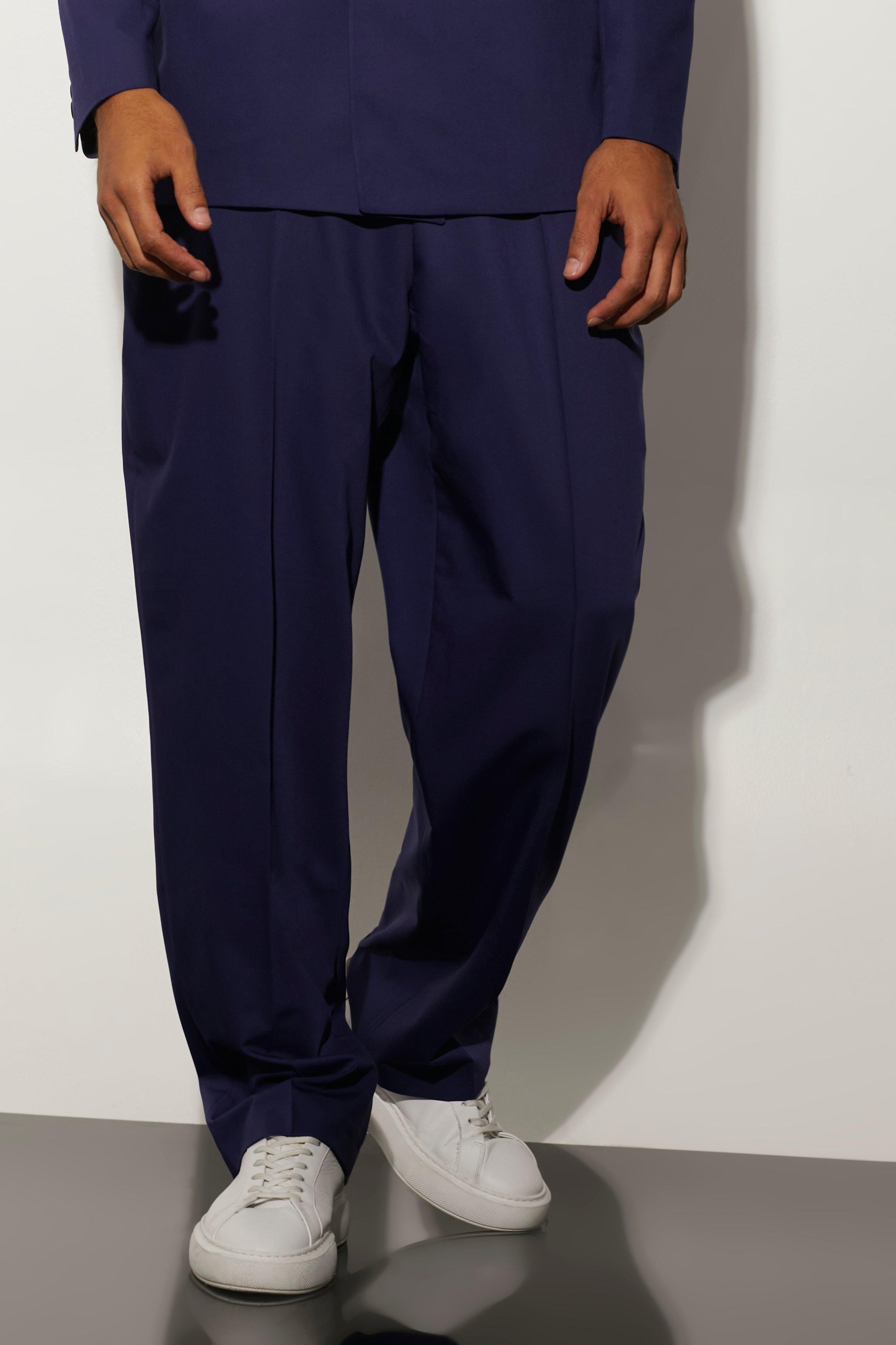 Navy Relaxed Fit Dress Pants