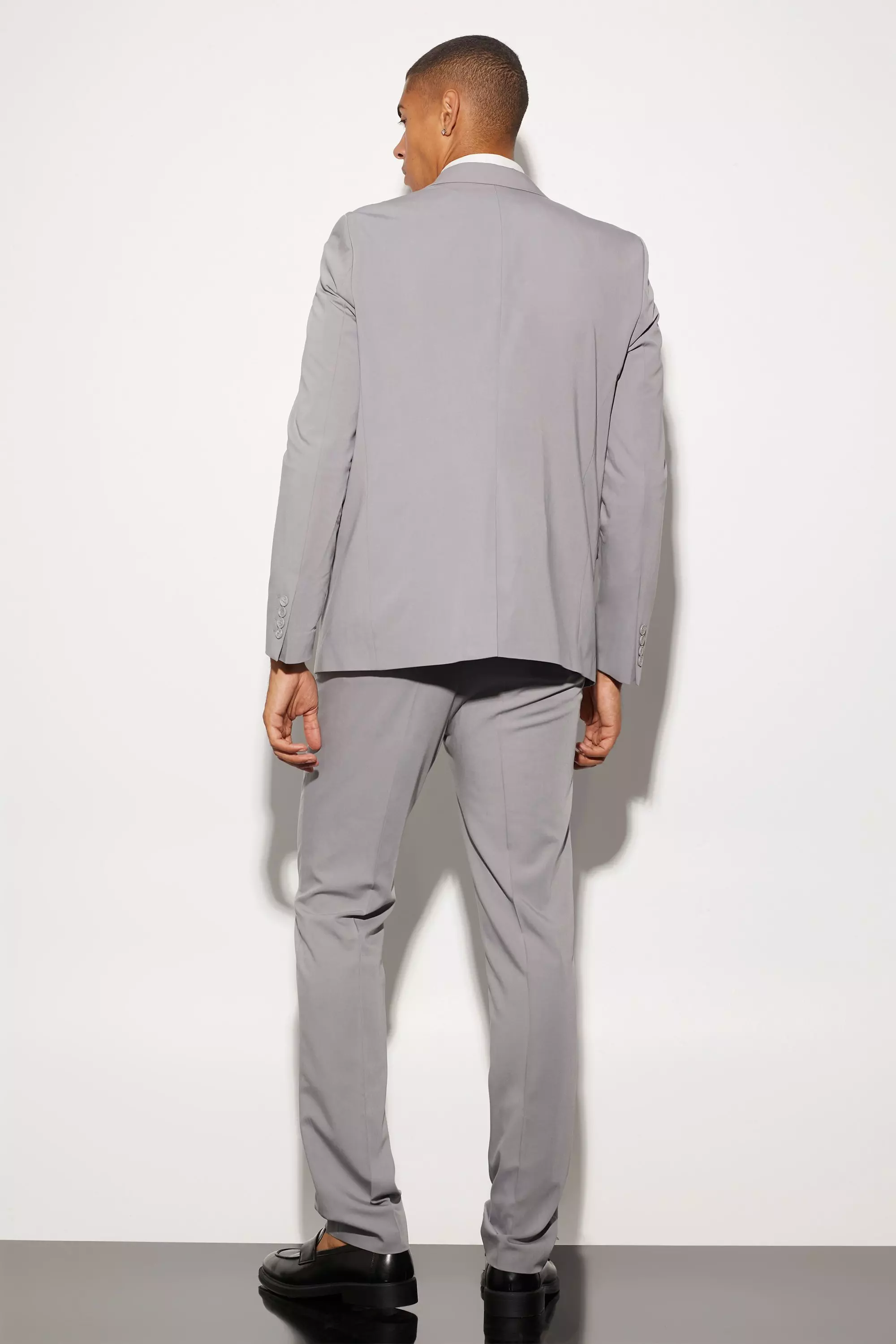 Grey Oversized Boxy Single Breasted Suit Jacket alternative image