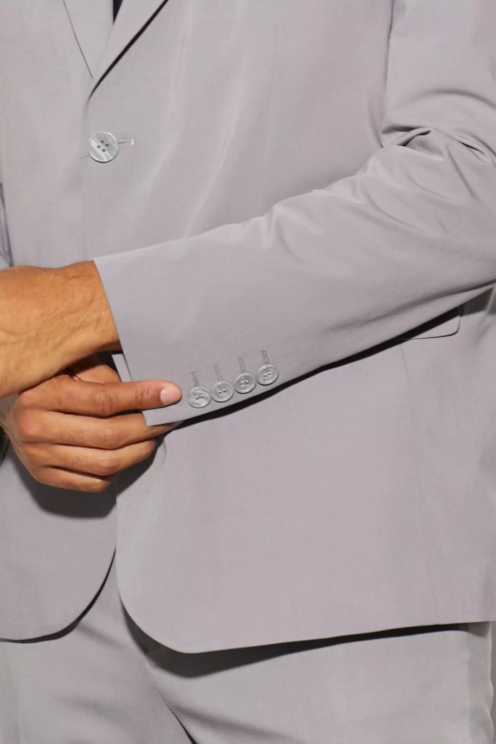 Grey Oversized Boxy Single Breasted Suit Jacket alternative image