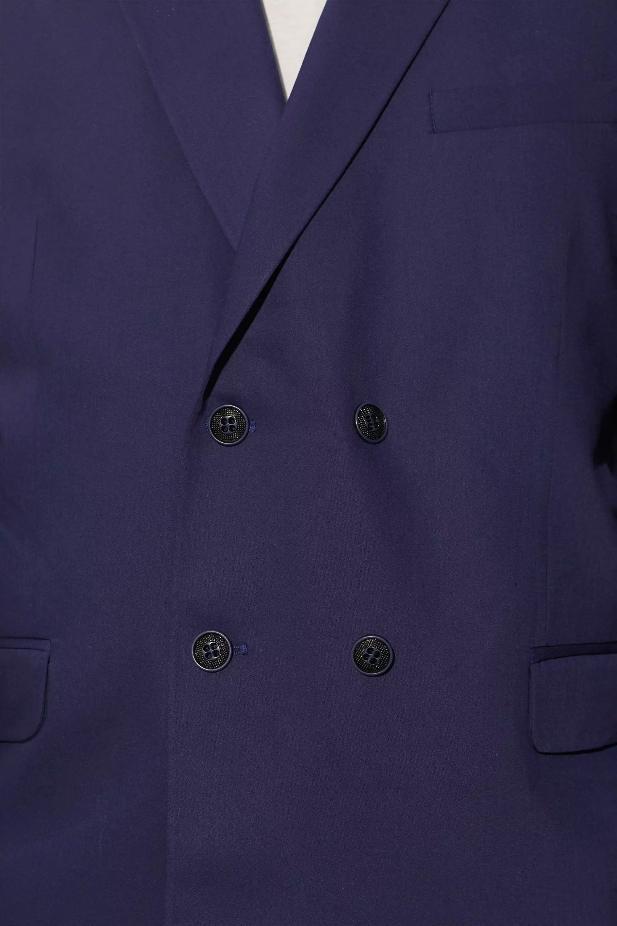 Navy Relaxed Fit Double Breasted Suit Jacket alternative image