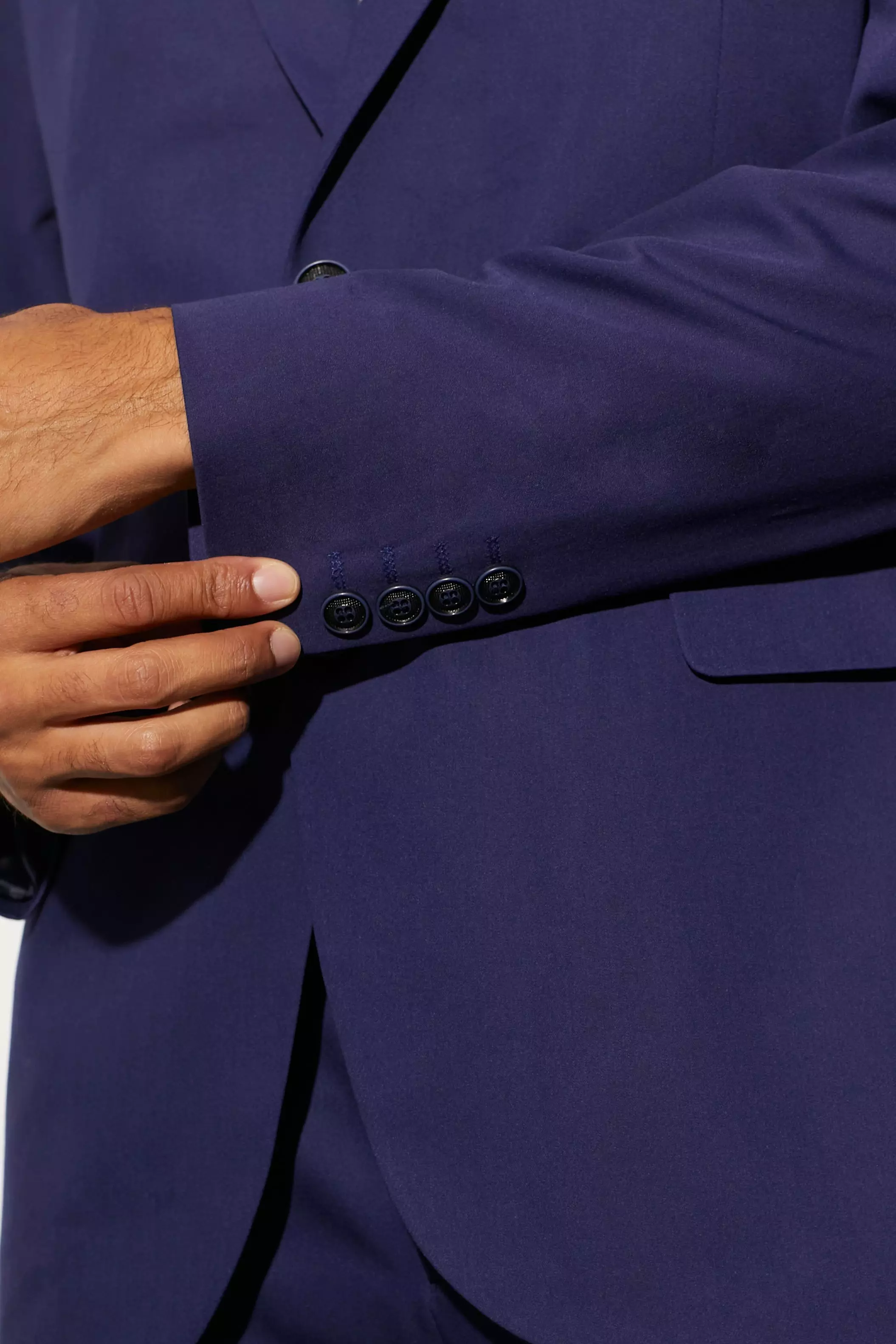 Navy Relaxed Fit Single Breasted Suit Jacket alternative image