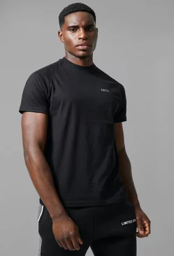 Man Active Gym Raglan T-shirt Black