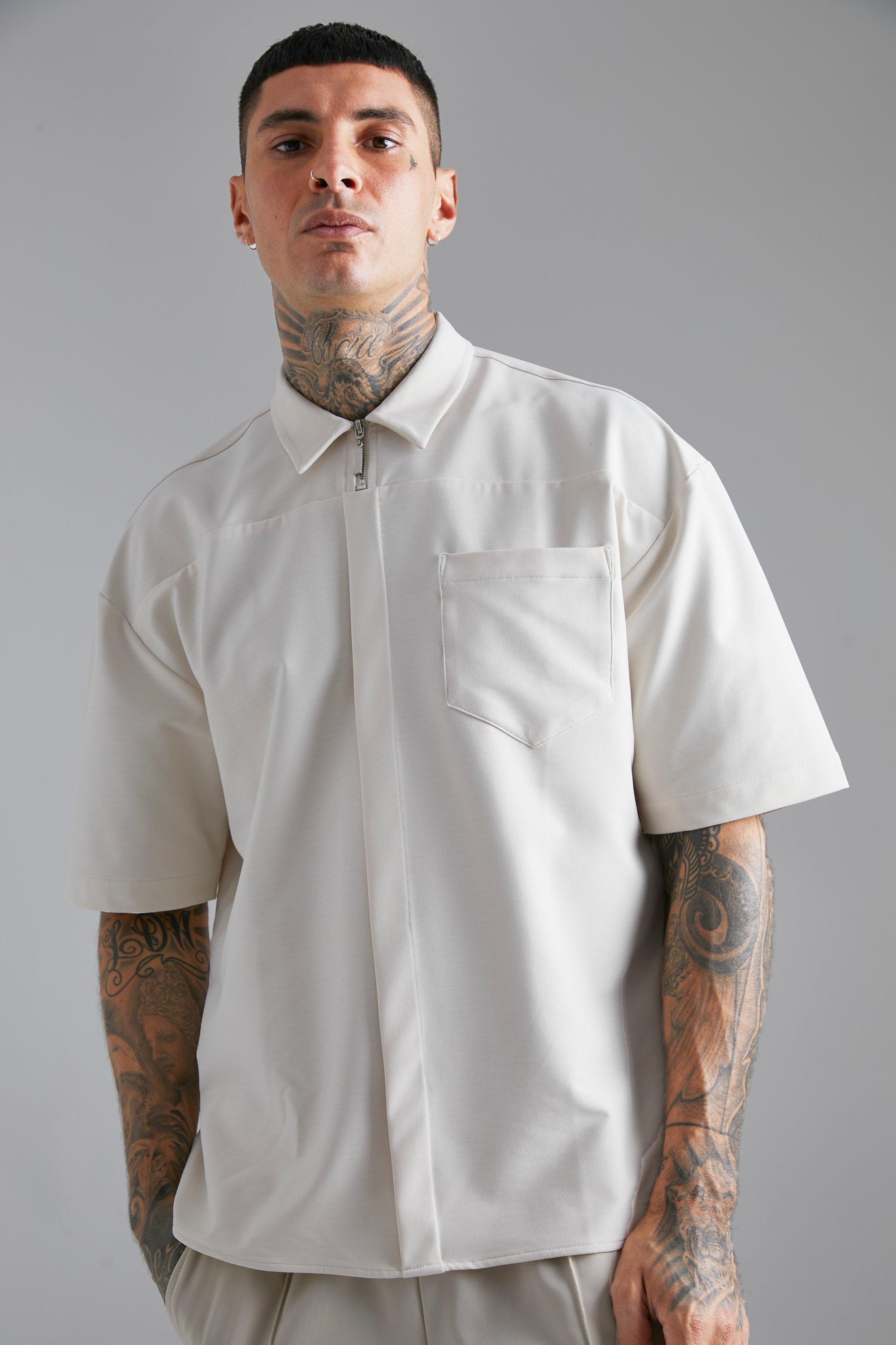 【2plan】Mans Daily Nylon Shirt Nomad Shirt — Off Black – La Garçonne