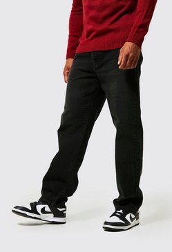 BoohooMAN Homme Vêtements Pantalons & Jeans Jeans Baggy & Large Jean ample à imprimé Worldwide Homme 