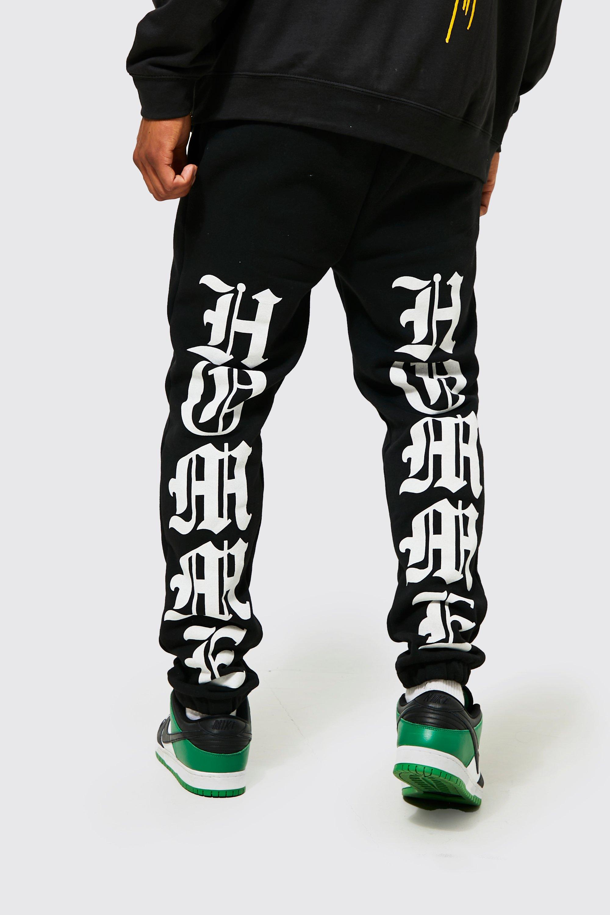 Regular Fit Homme Graphic Sweatpants