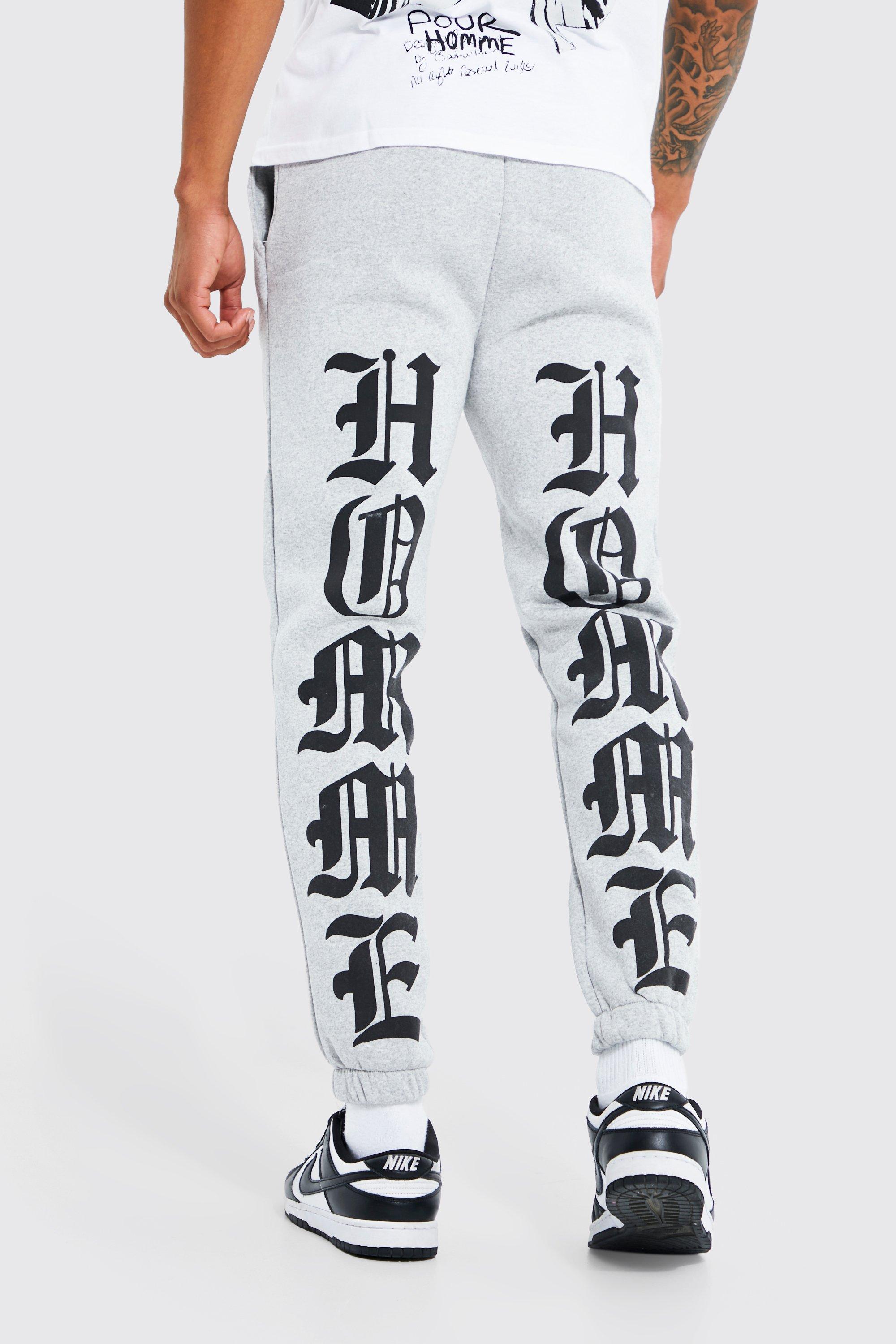 Grey discount joggers boohooman