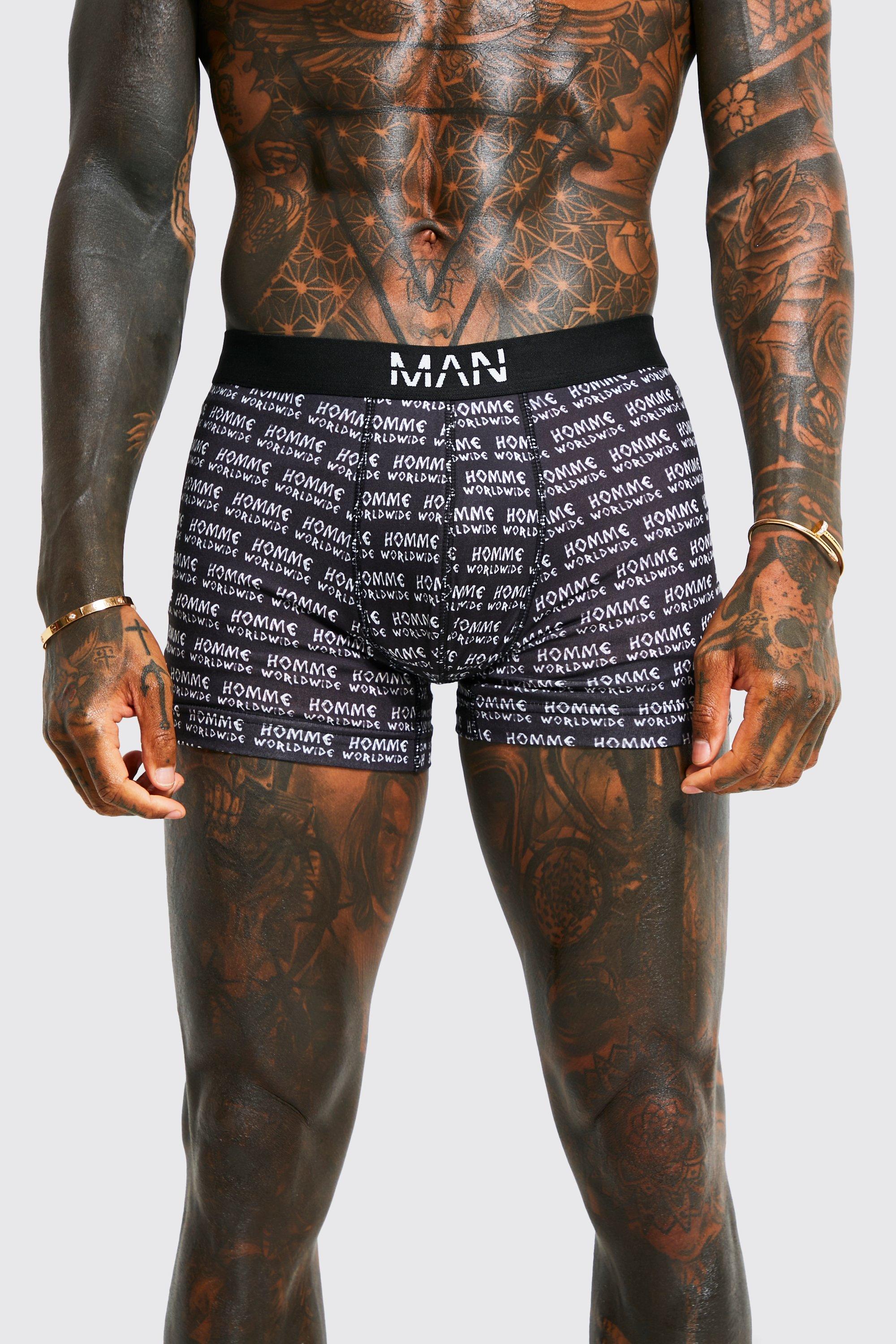 Homme Print Boxer boohooMAN USA