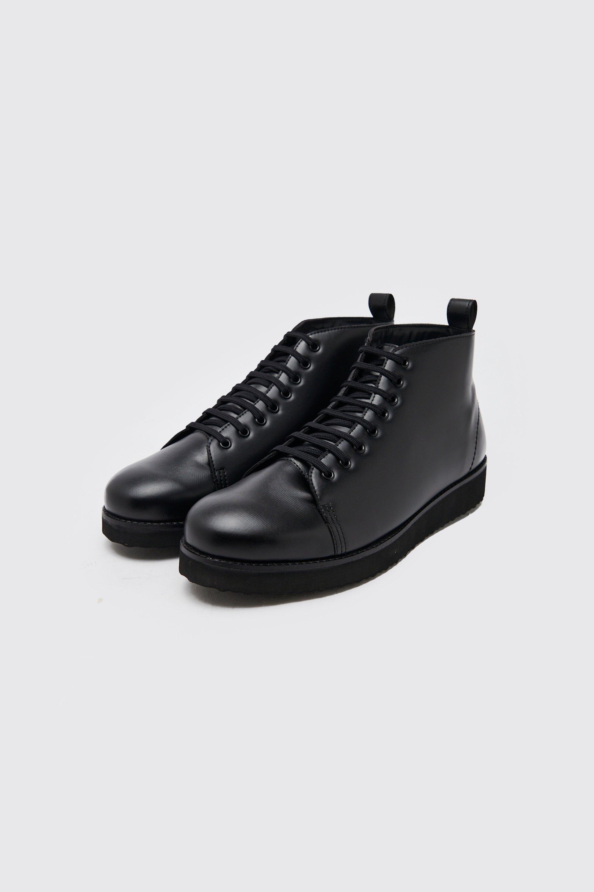 Lace Up Ankle Boot | boohooMAN UK