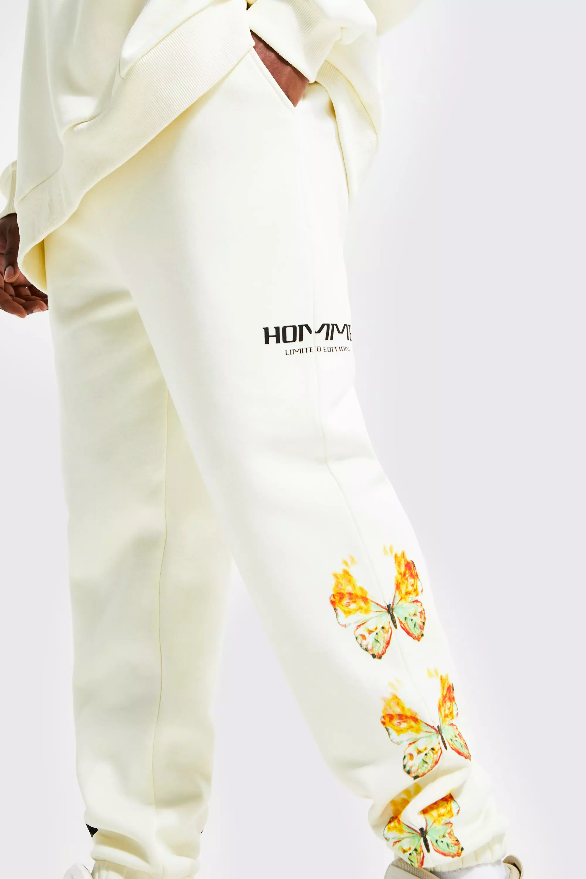 Boohooman butterfly joggers hotsell