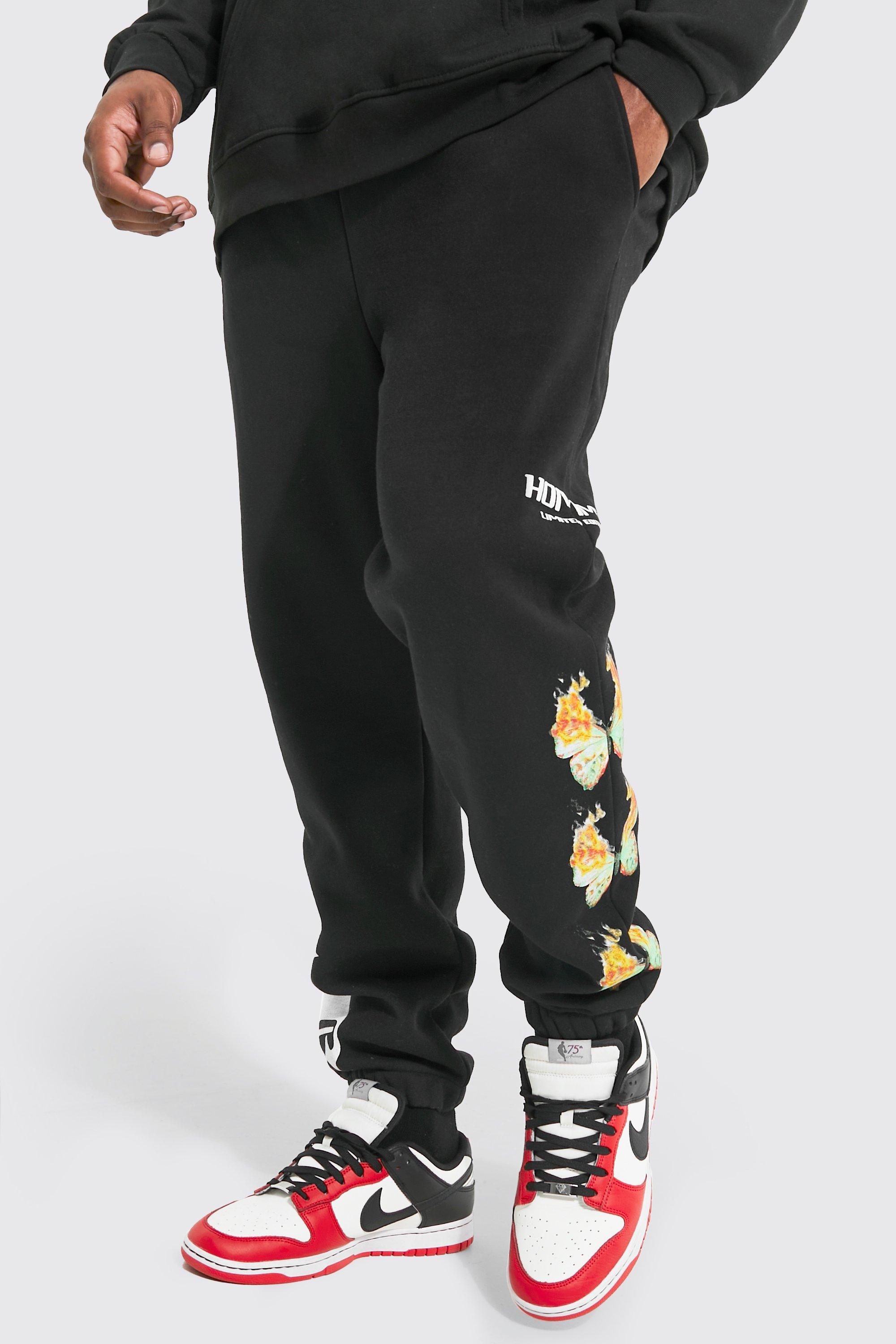 Plus Regular Fit Ofcl Butterfly Jogger boohooMAN