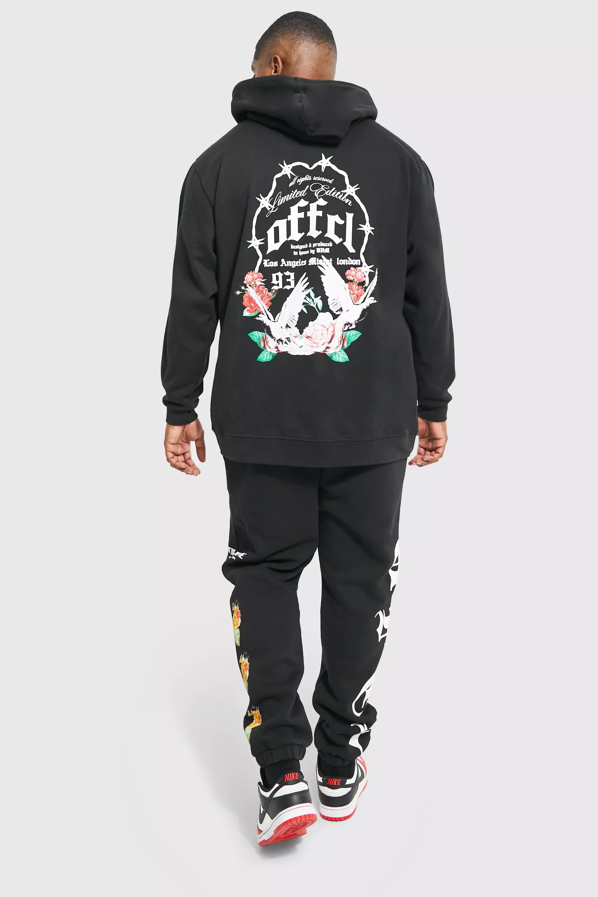 Plus Regular Fit Ofcl Butterfly Jogger boohooMAN UK