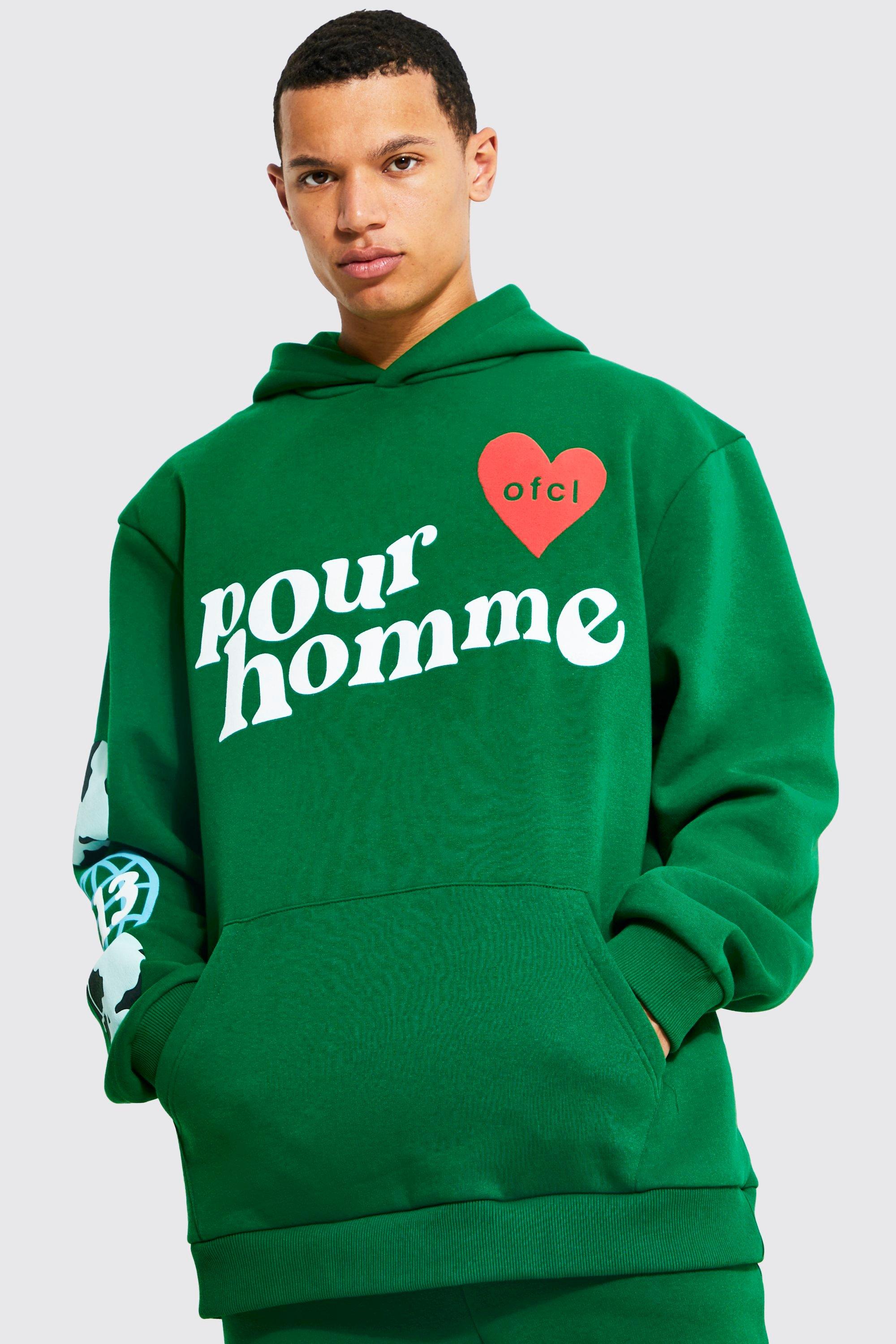 Boohooman discount green hoodie