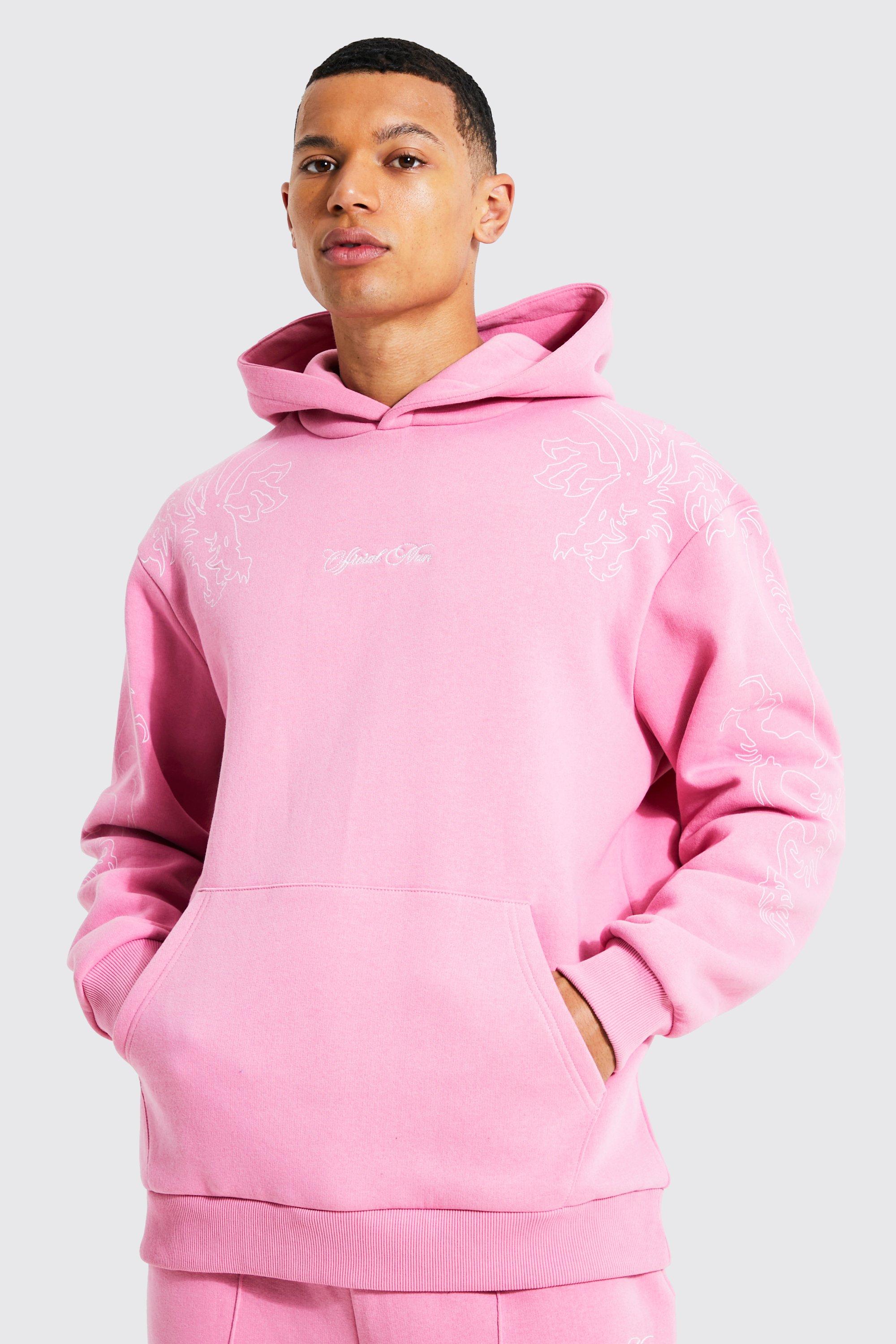 Boohooman on sale pink hoodie