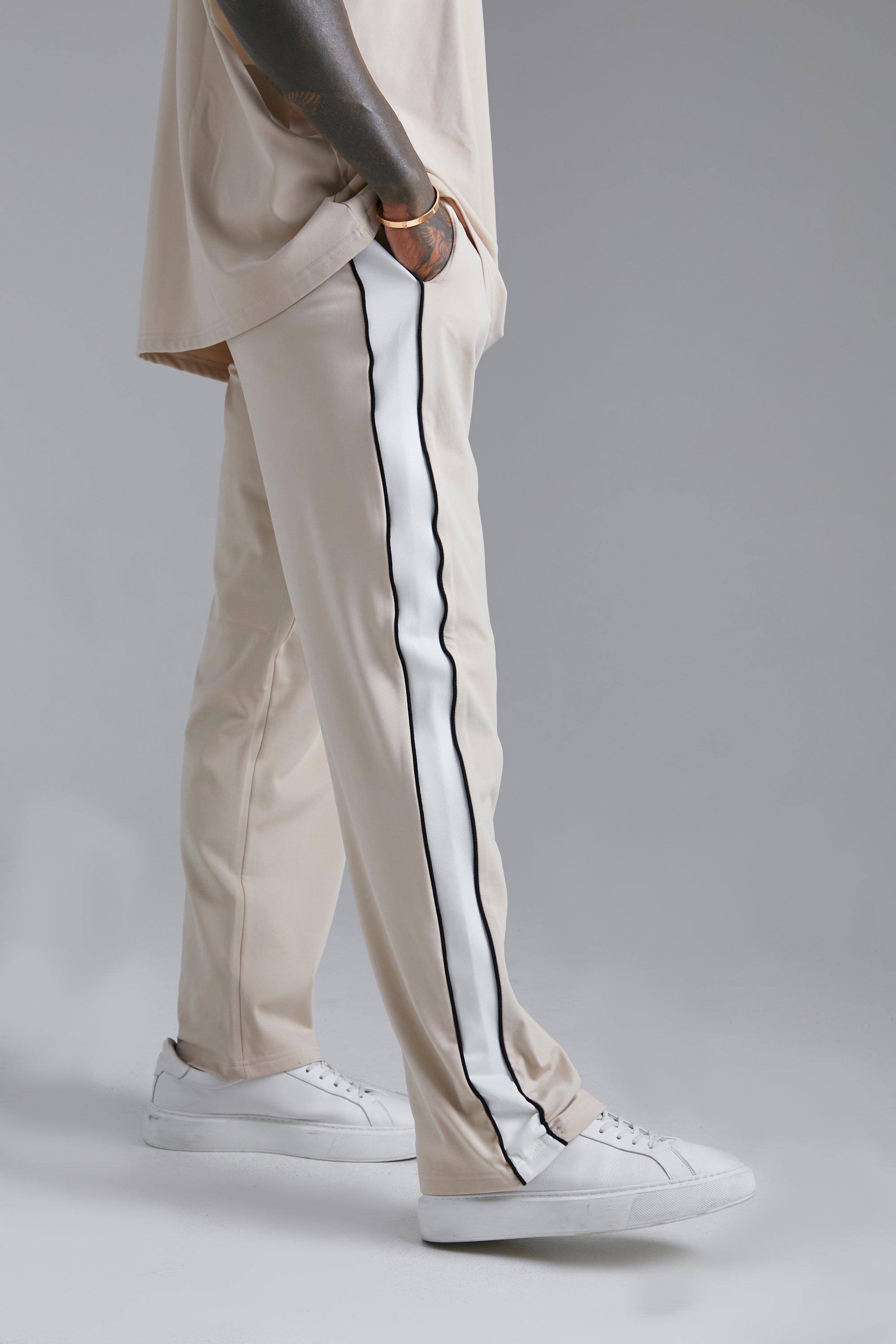 Relaxed Scuba Sweatpants With Side Panel