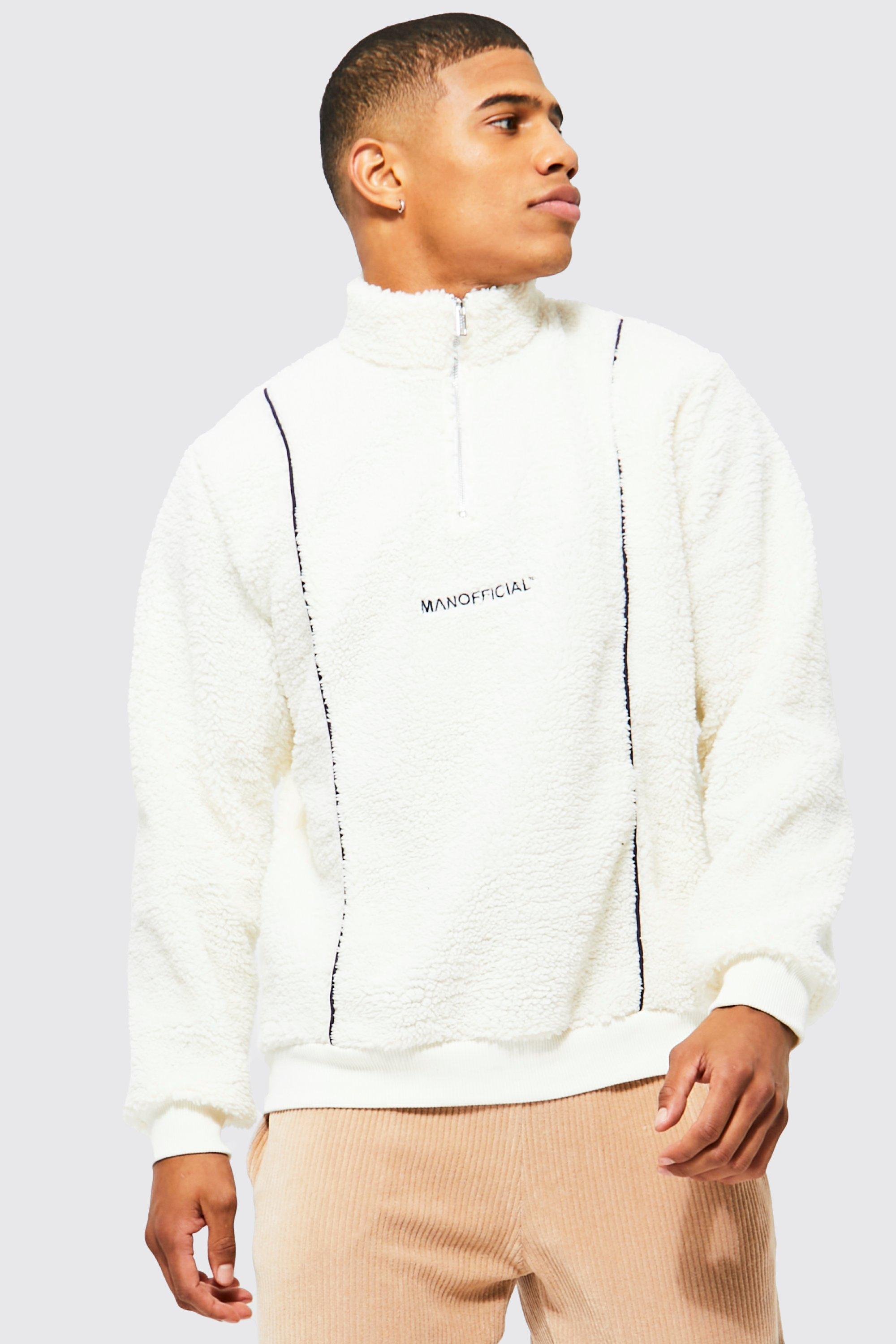 Teddy Half-Zip Hoodie - Ecru