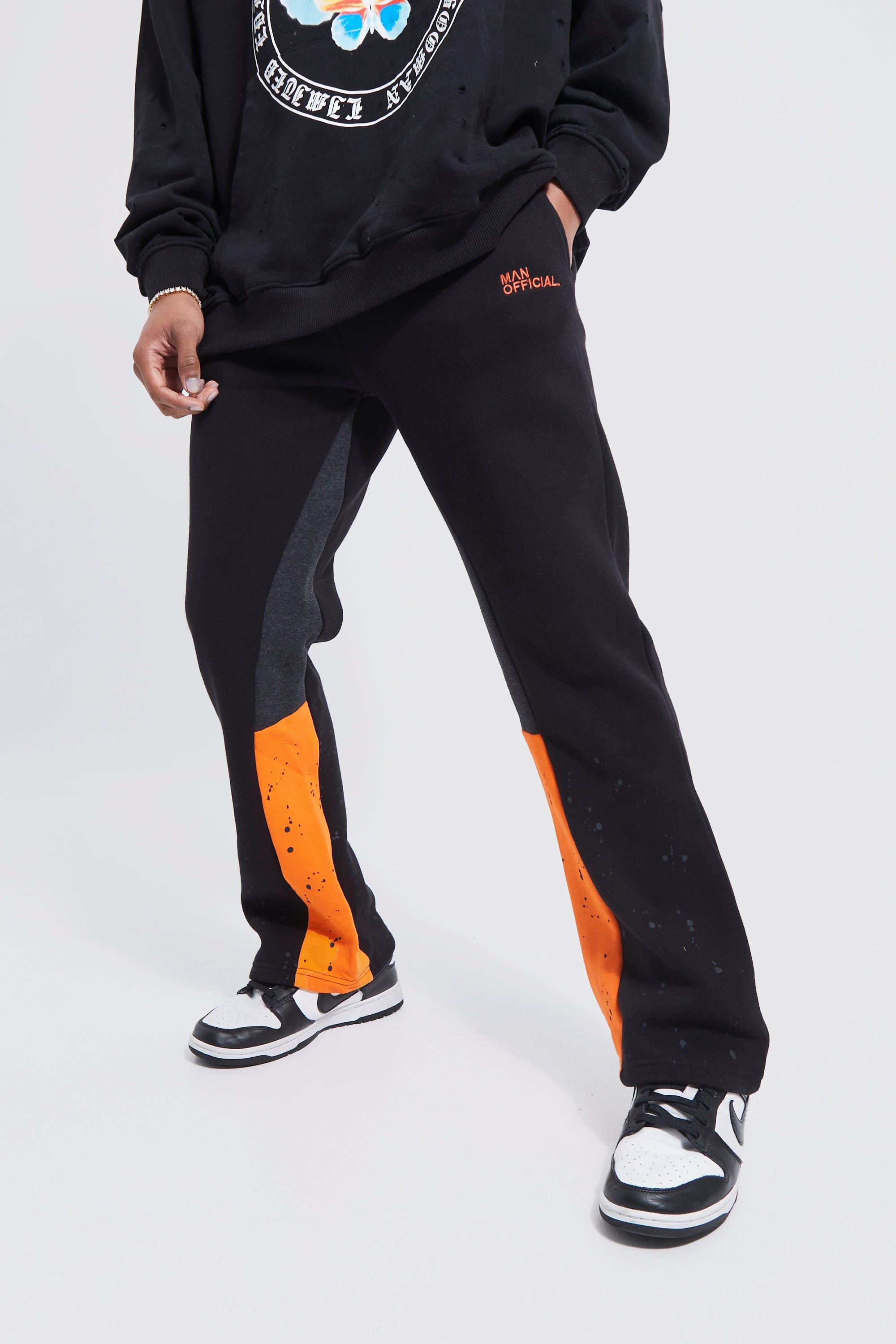 Slim Stacked Flare Jogger With Gusset Panel