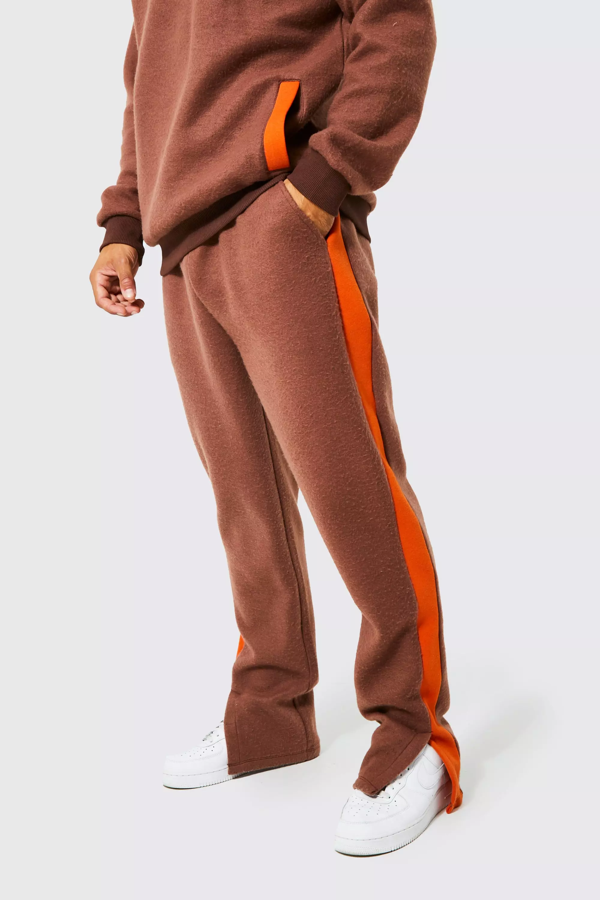 Jogginghose mit geteiltem Saum, Chocolate alternatives Bild