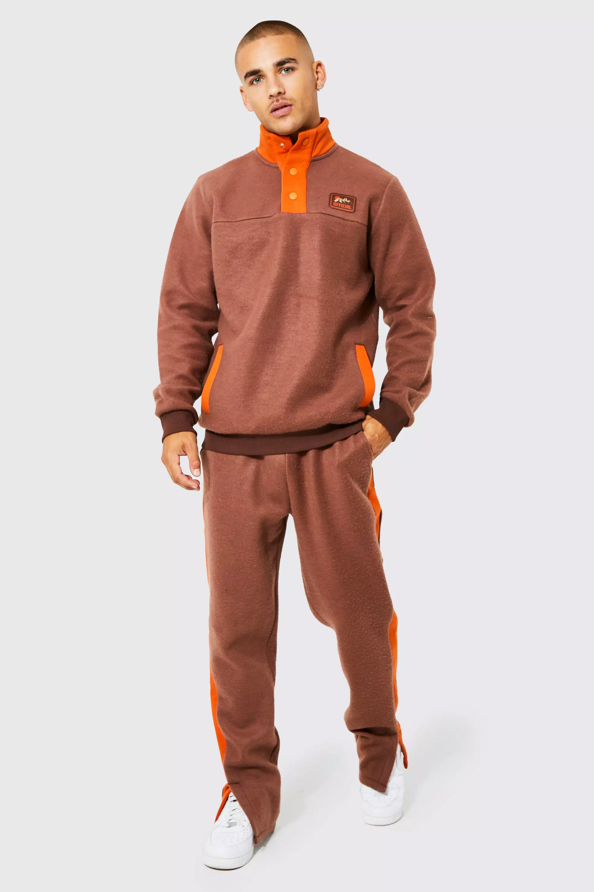Jogginghose mit geteiltem Saum, Chocolate alternatives Bild